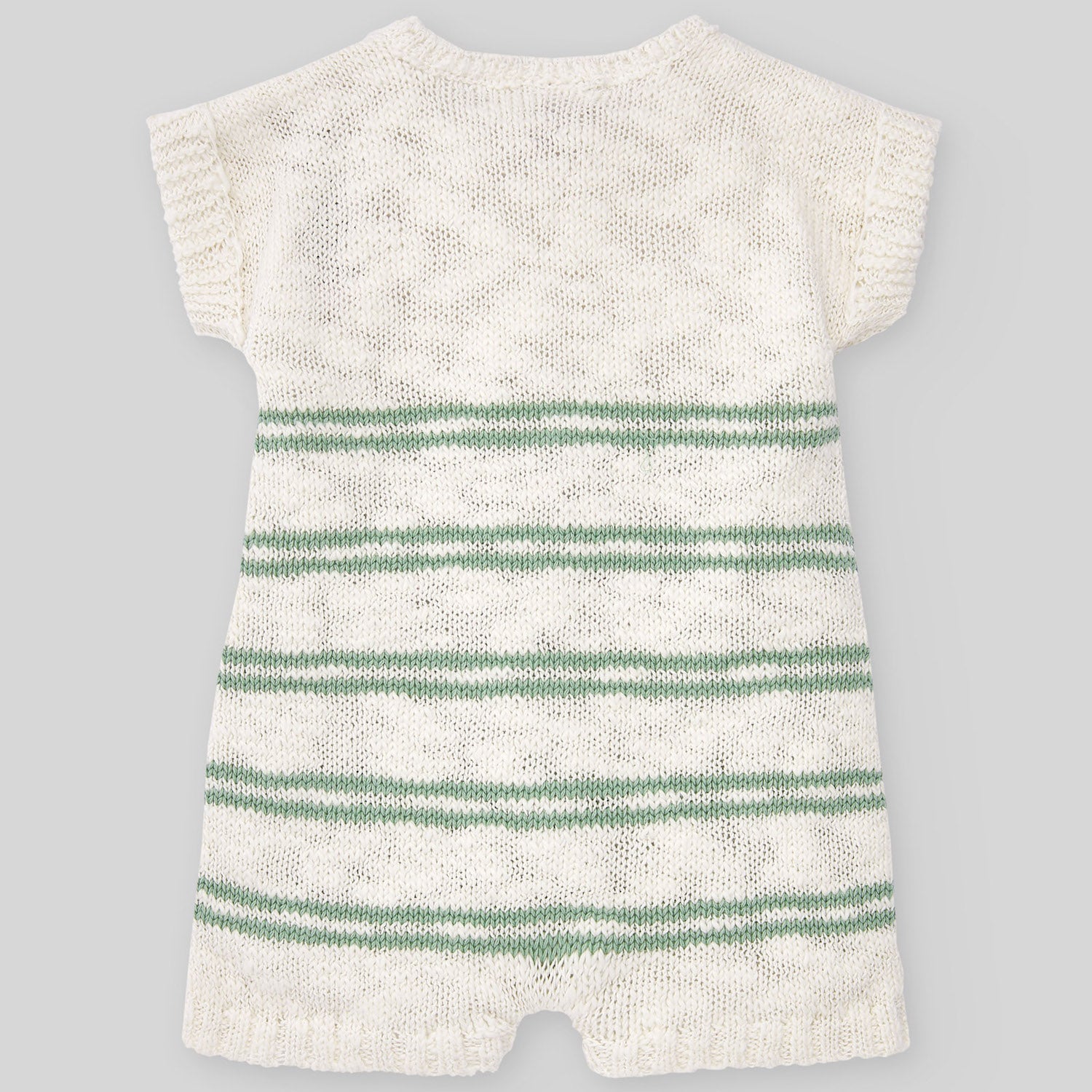 Green Stripe Romper