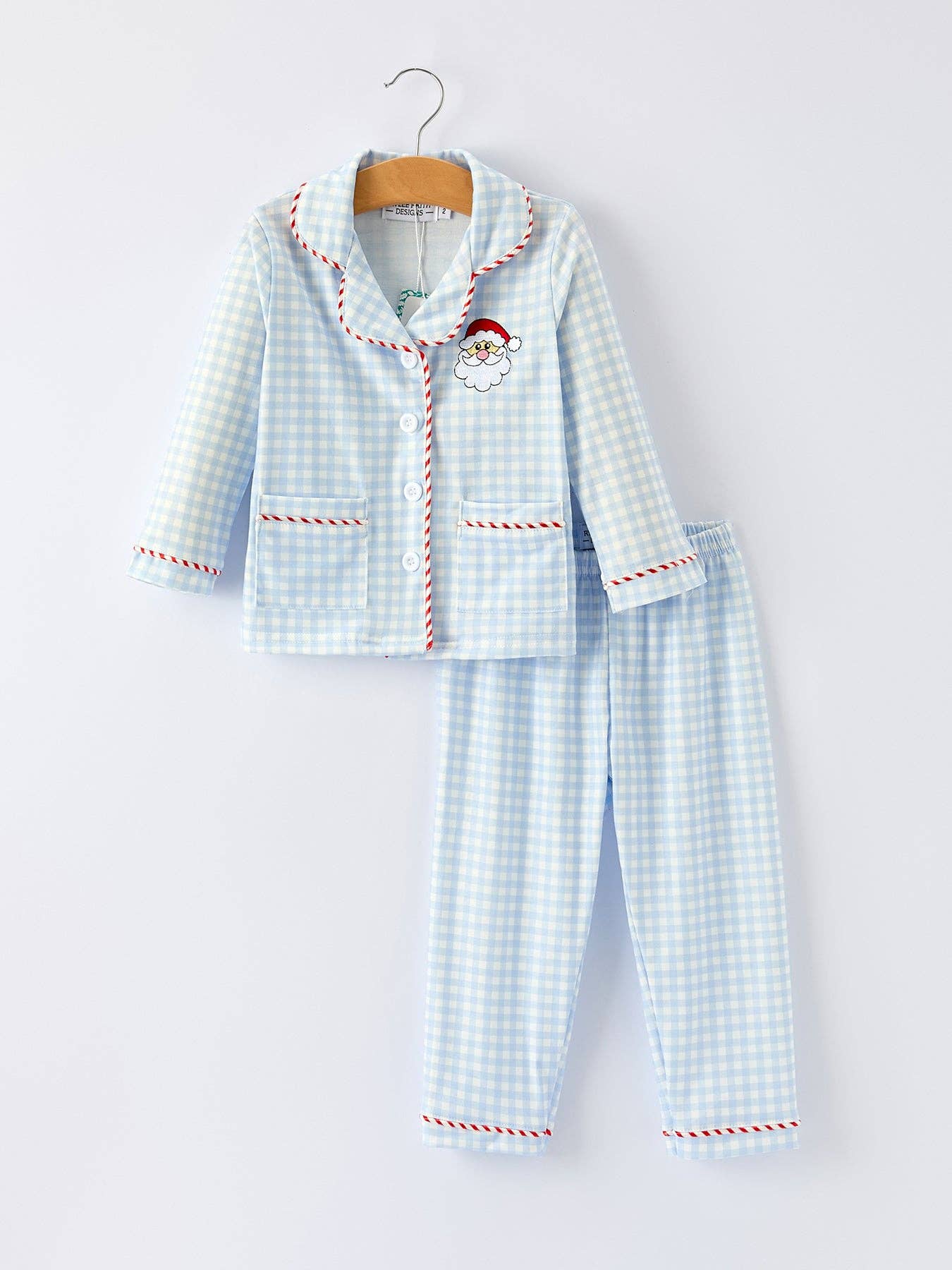 Blue Christmas Santa Pyjamas - PRE ORDER END SEPT