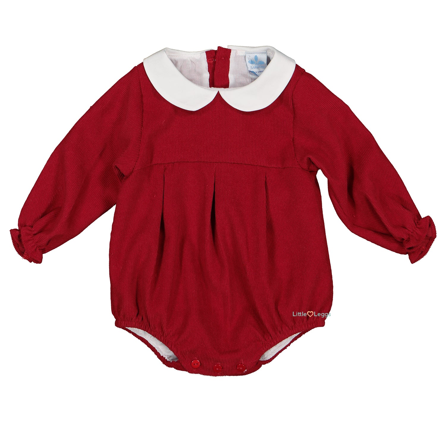 Red Babycord Romper