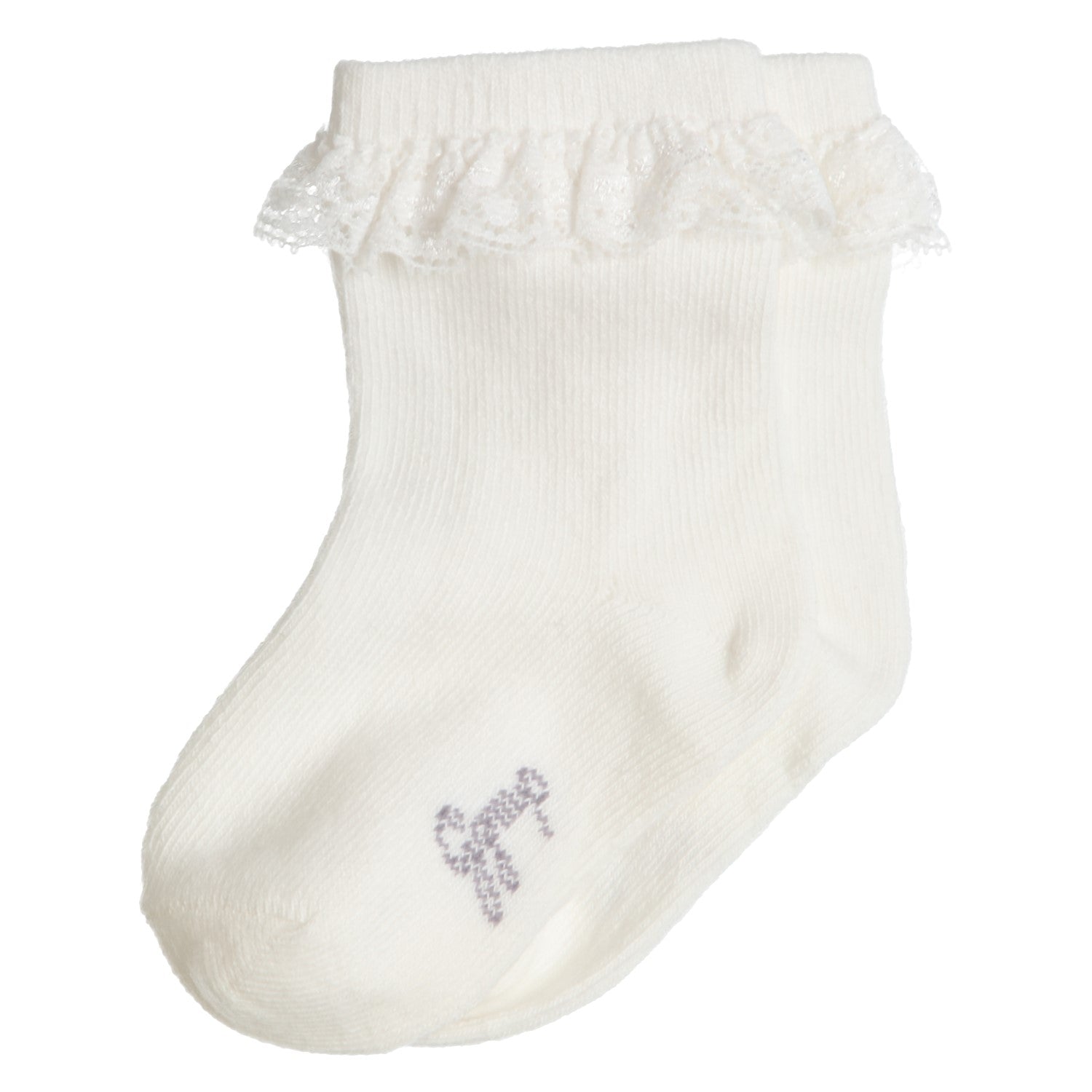 Off White Frill Ankle Socks