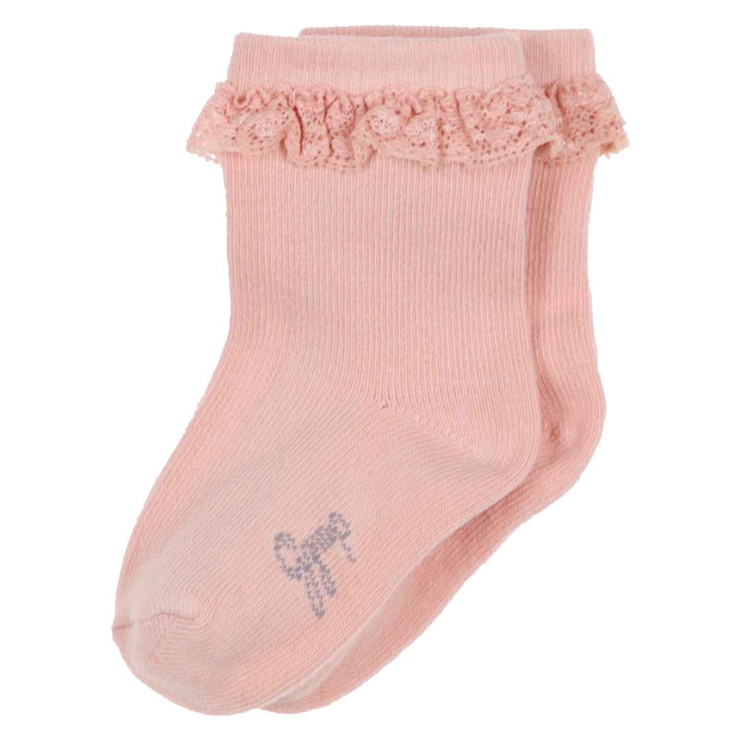 Old Rose Frill Ankle Socks