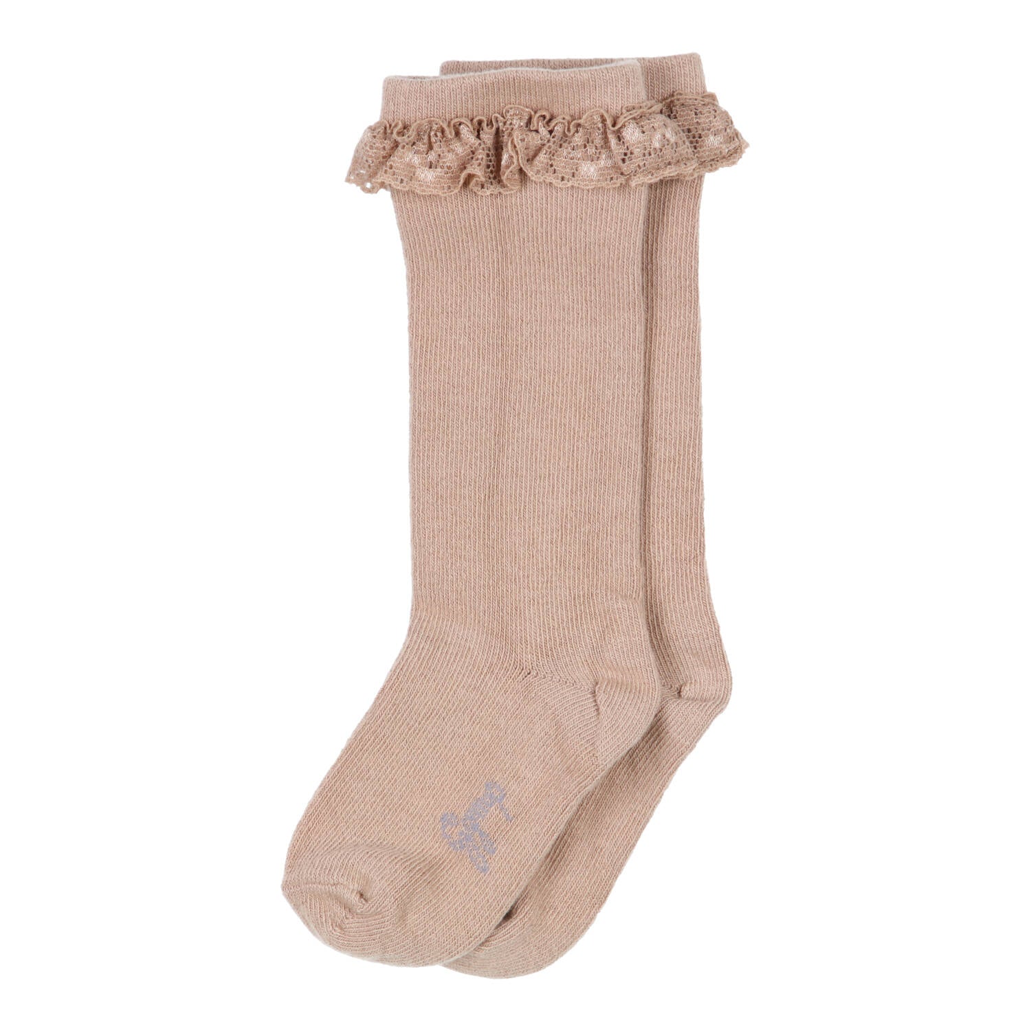 Camel Frill Knee High Socks