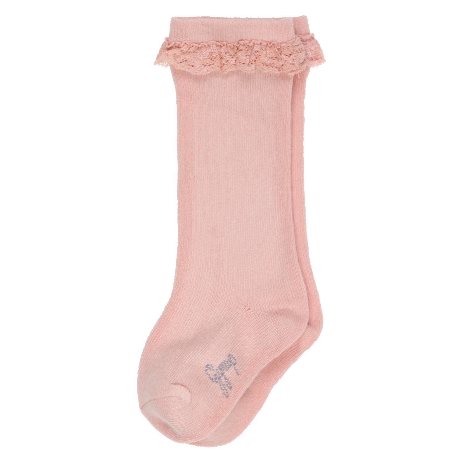 Old Rose Frill Knee High Socks