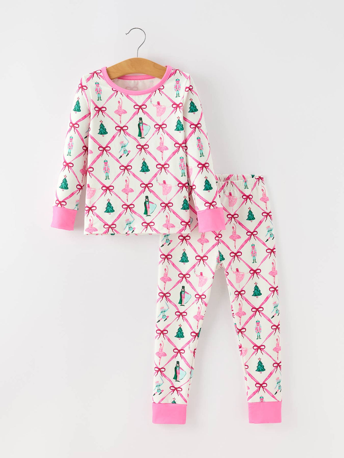 Christmas Bow Ballet Pajama Set