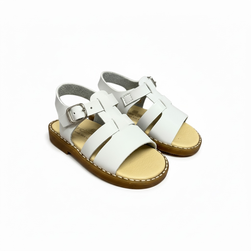 White T-Bar Sandal