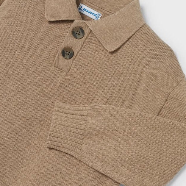 Beige Polo Sweater