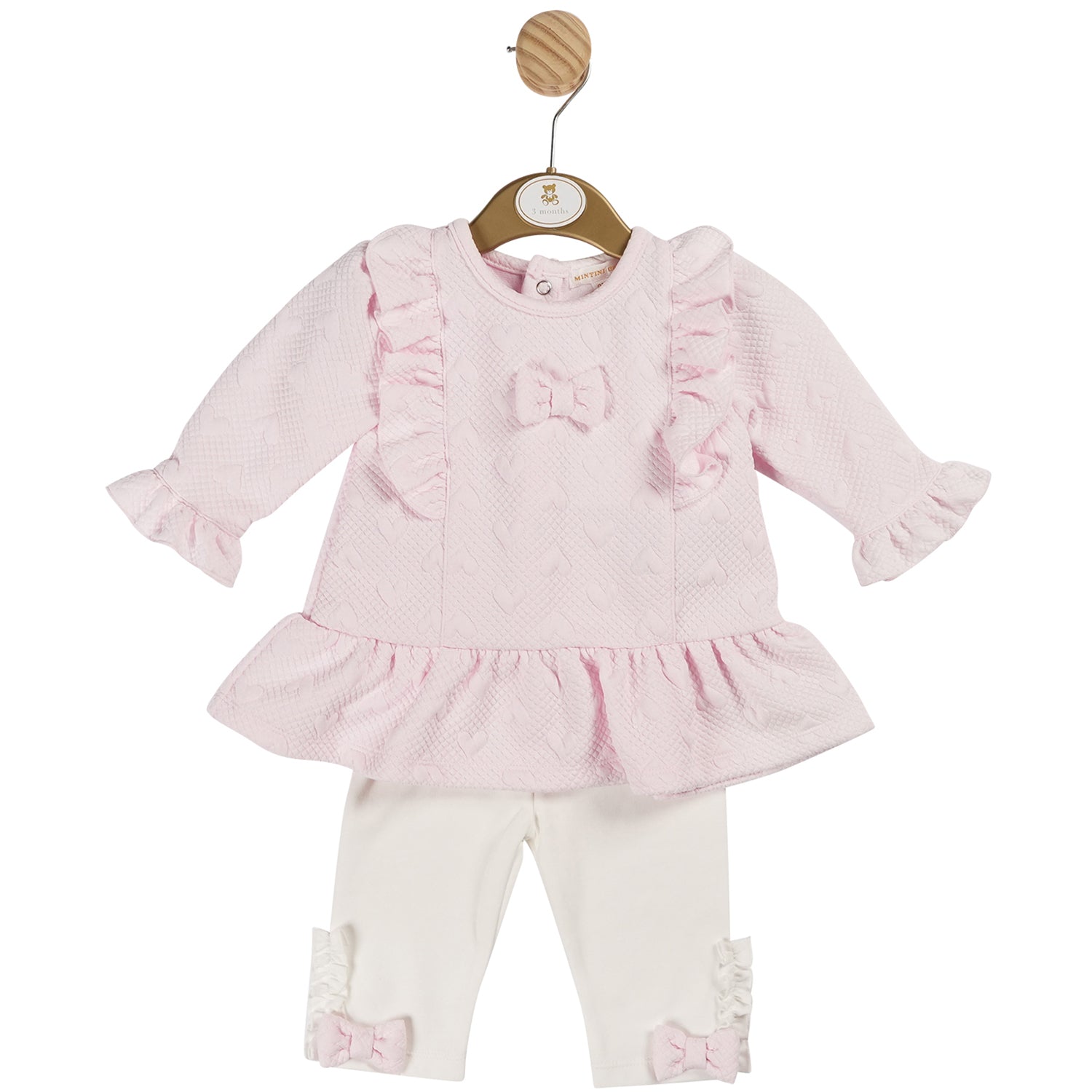 Pink Quilted Heart Legging Set