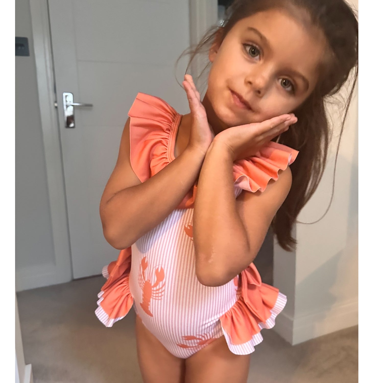 Lobster Frill Neck Swimsuit