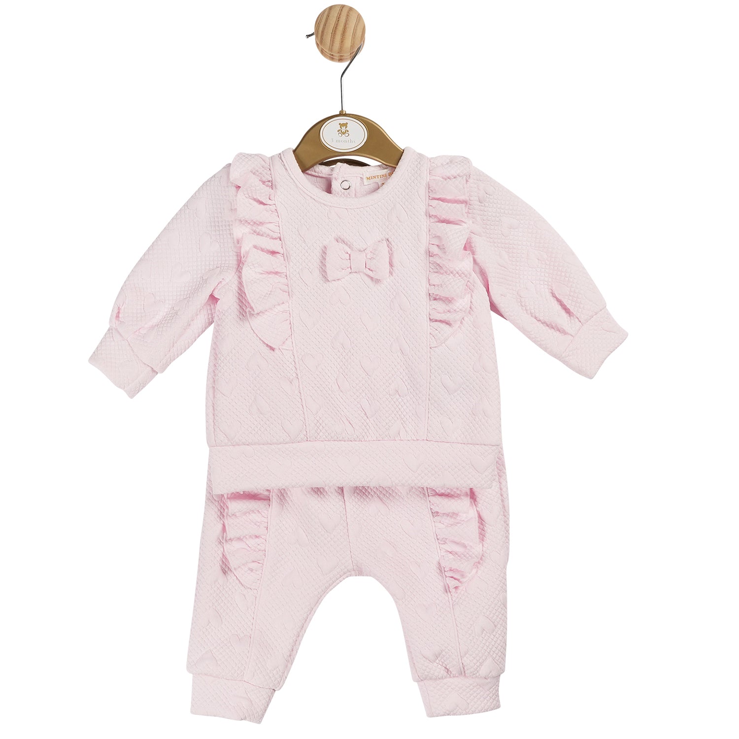 Pink Quilted Heart Jog Set