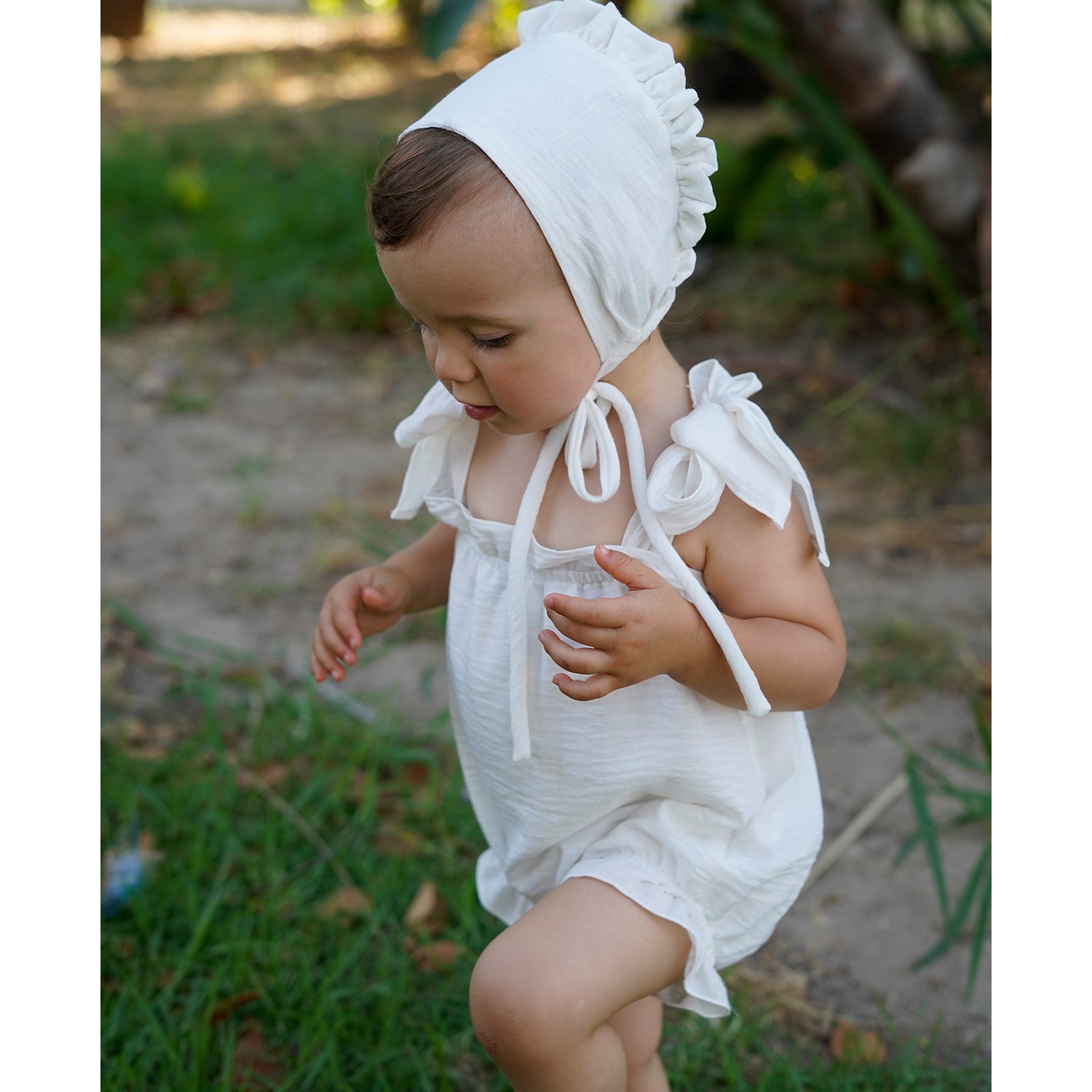 Ivory Crepe Romper