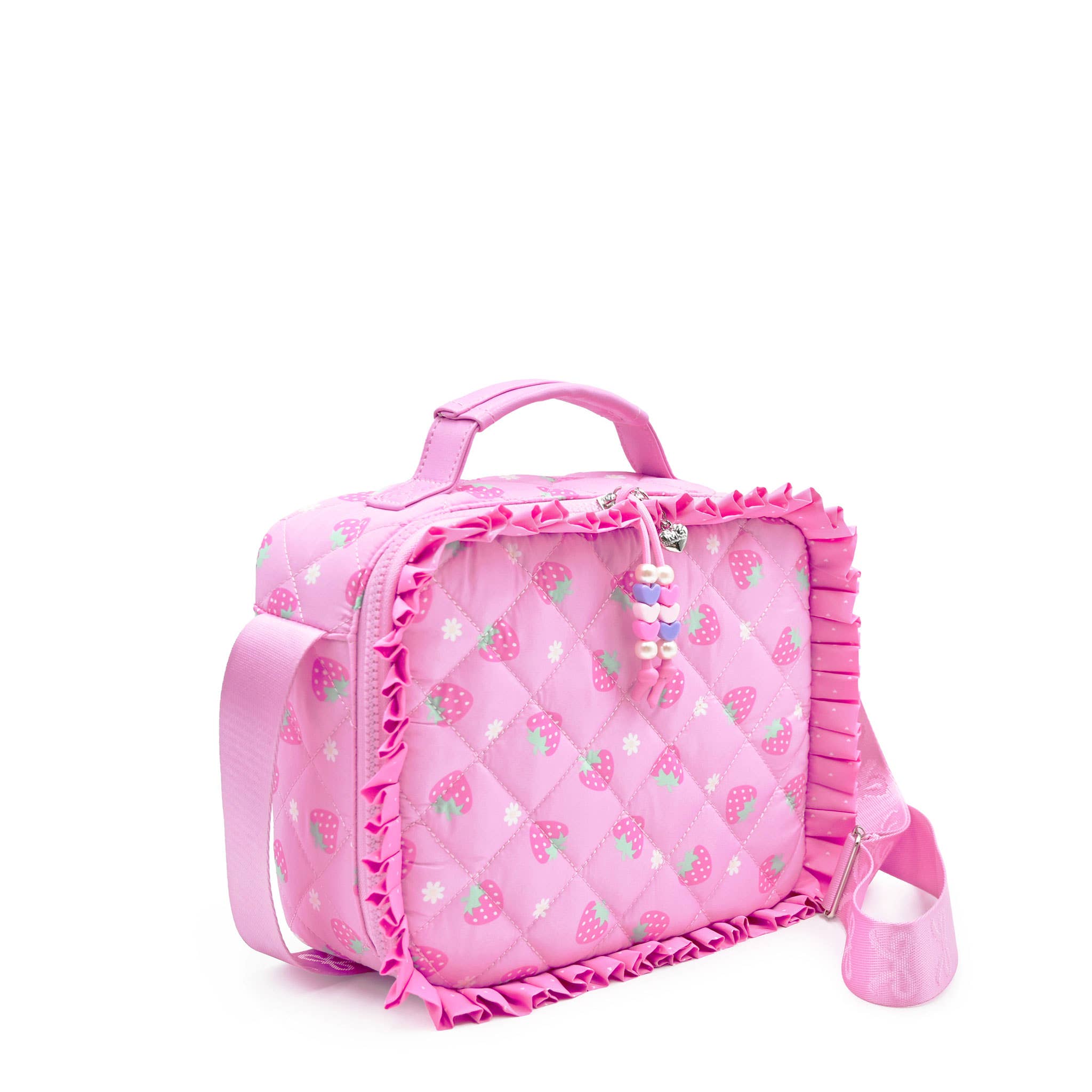 Strawberry & Ruffle Quilted Lunch Bag
