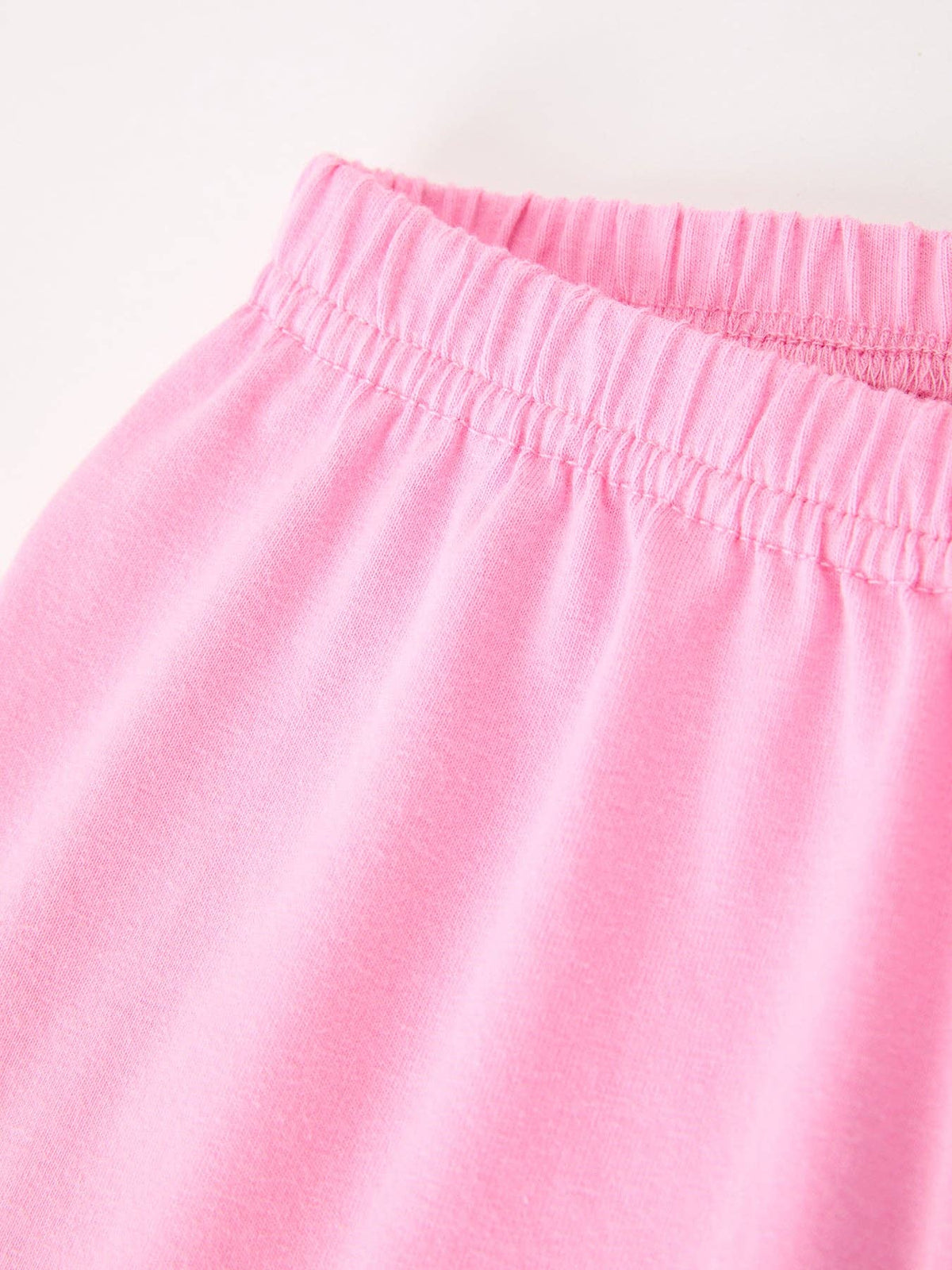 Christmas Santa Girls Pink Ruffle Pajamas