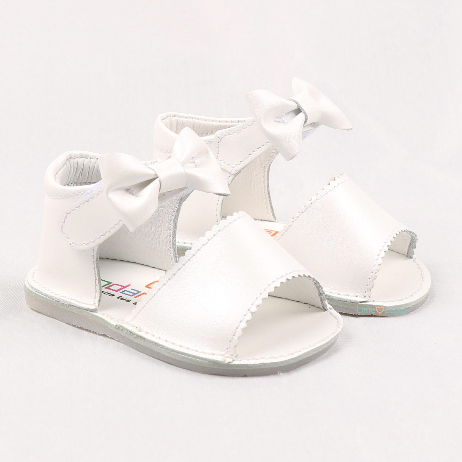 Pearl White Bow Pre-Walker