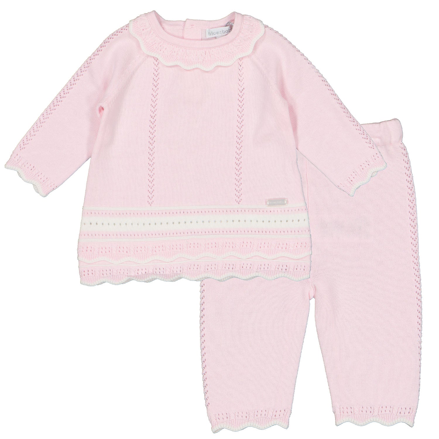 Pink & Ivory Knitted Tunic Set