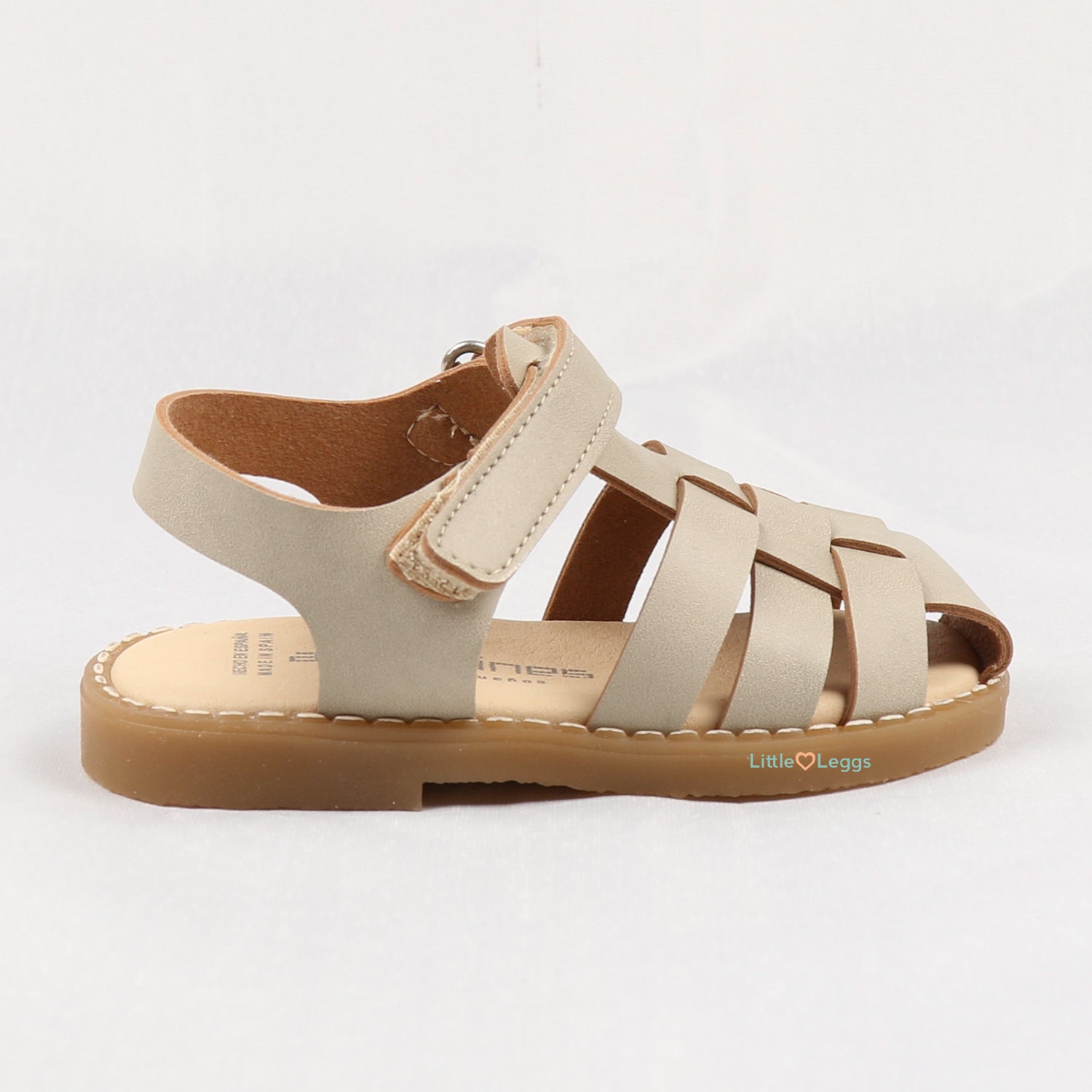 Beige Open Back Lattice Sandal