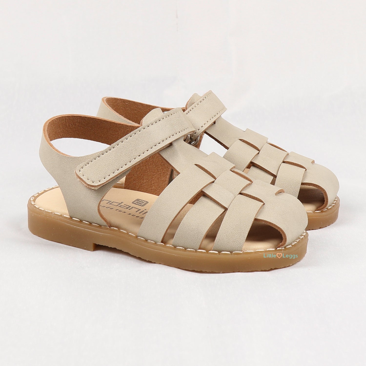 Beige Open Back Lattice Sandal