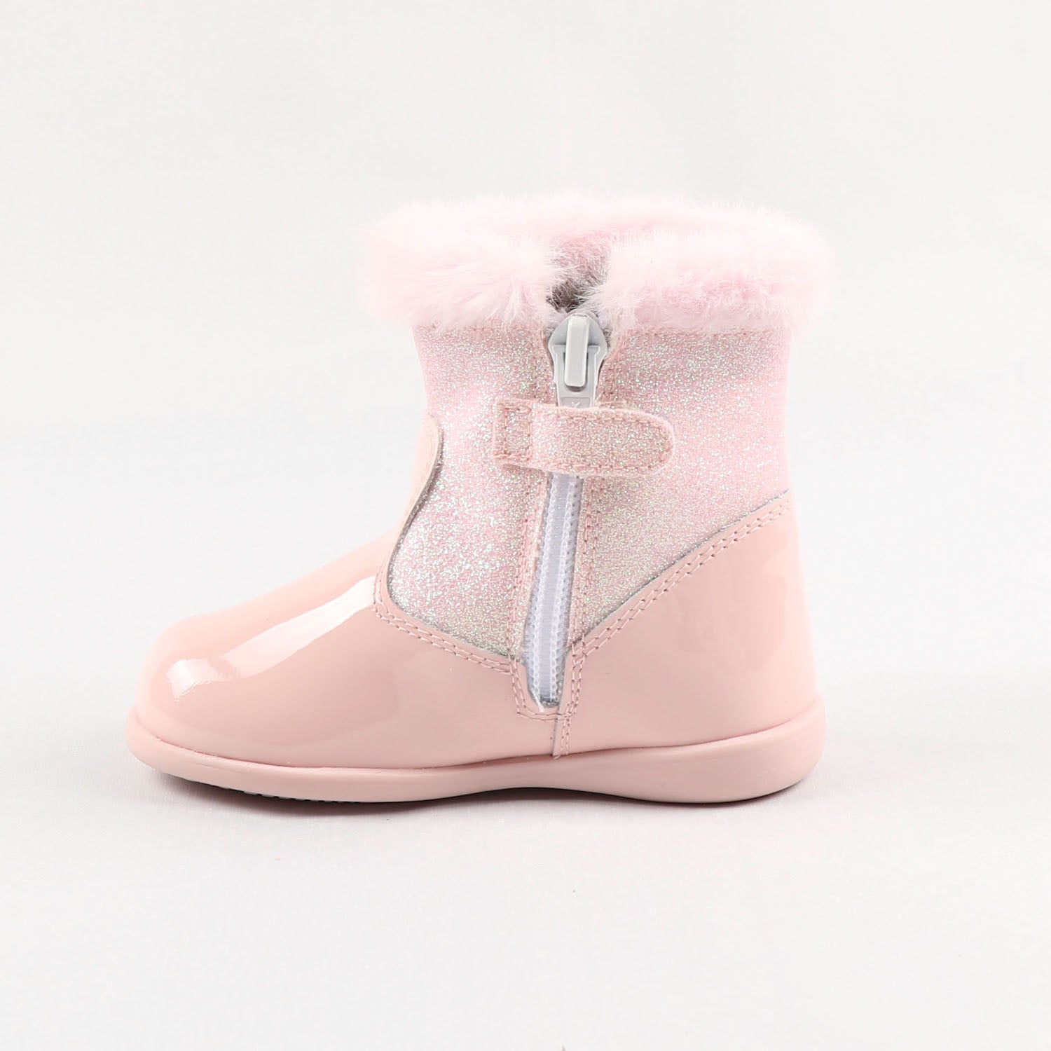 Pink Sparkle Fur Trimmed Boots