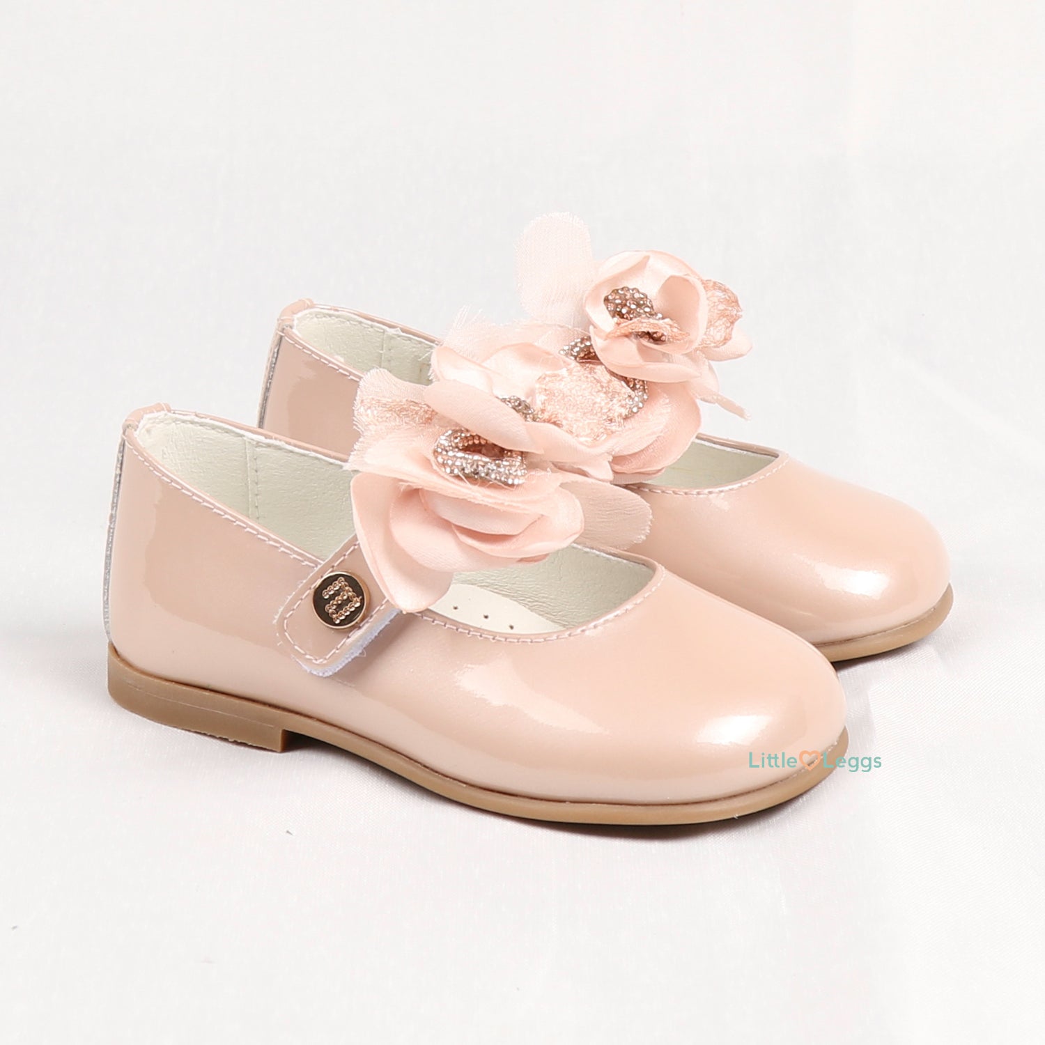 Pearl Pink Flower Mary Jane Shoe - Main Image