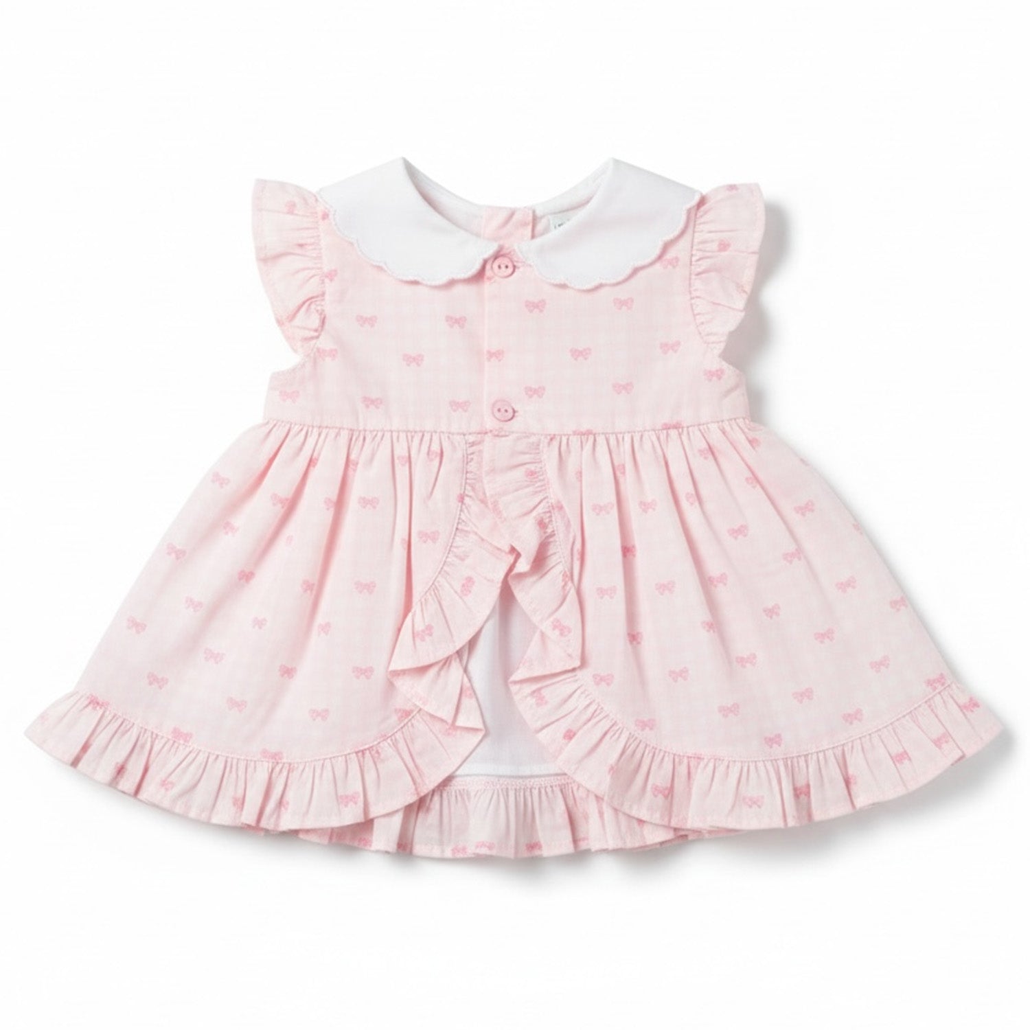 Pink Bow Dress & Bloomers