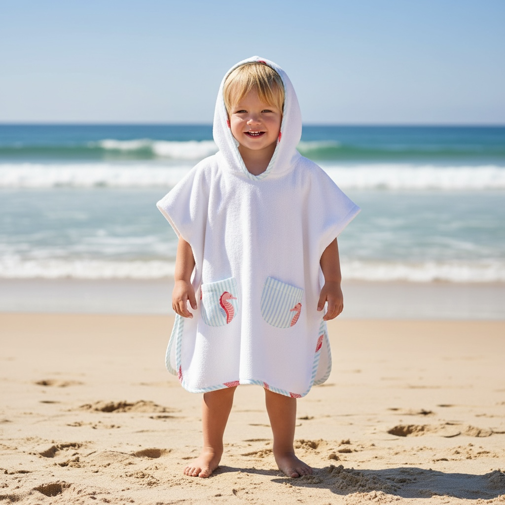 Seahorse Trim Poncho