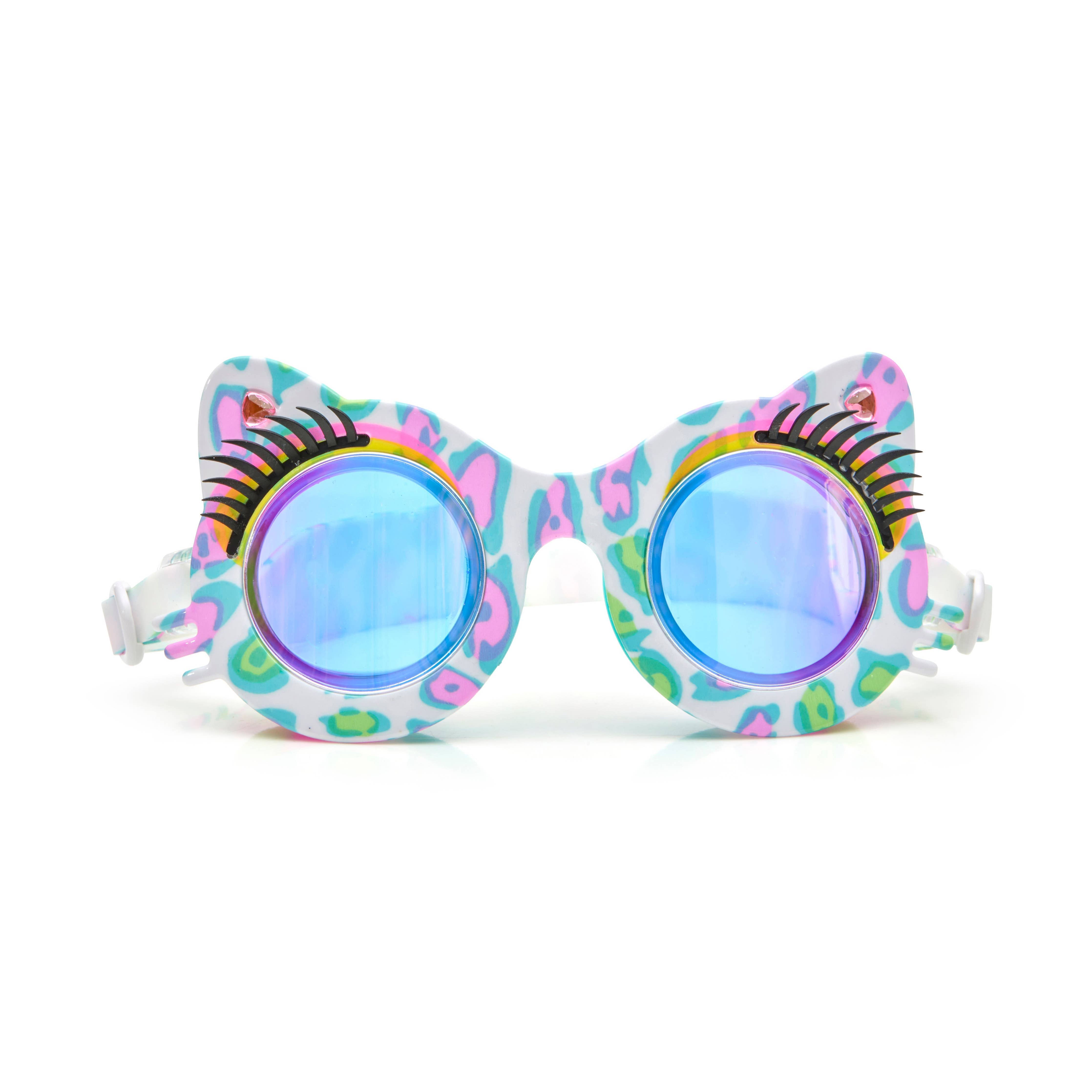 Savvy Cat Kids' Swim Goggles | Green & Pink