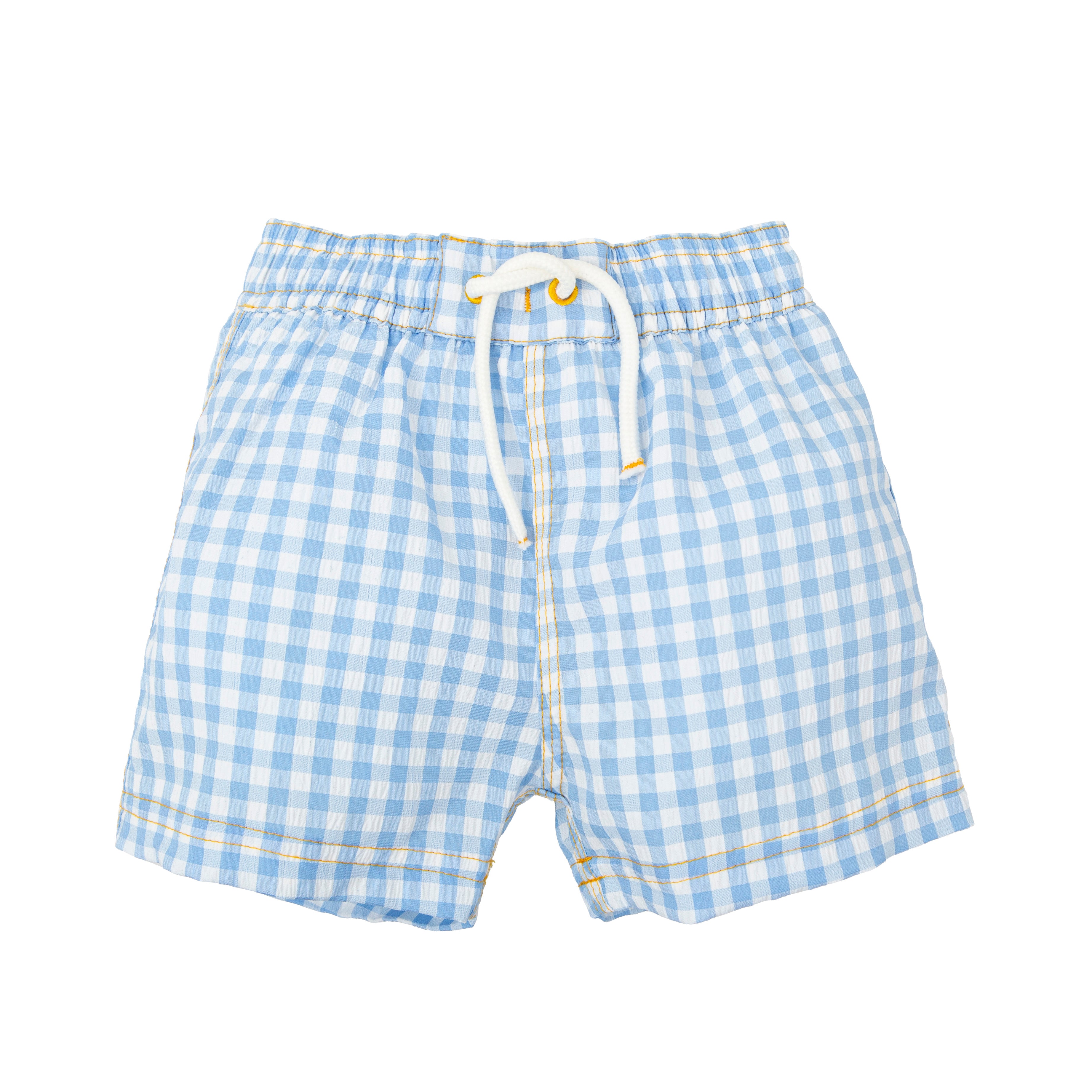 Blue Check Swim Shorts