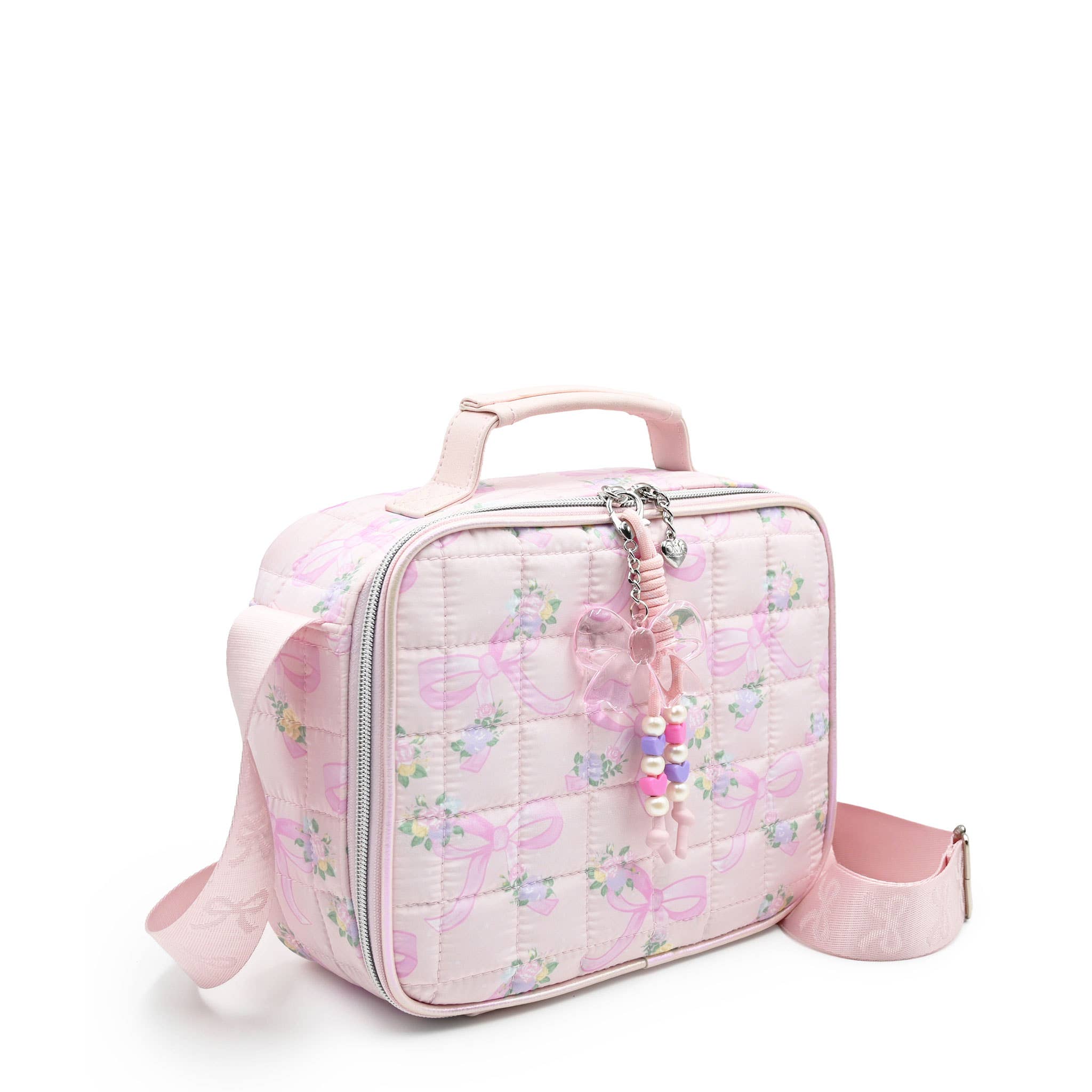 Floral & Bow Quilted Lunch Bag