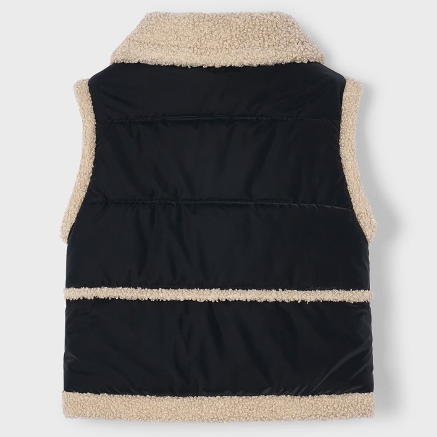 Black Fleece Trim Vest