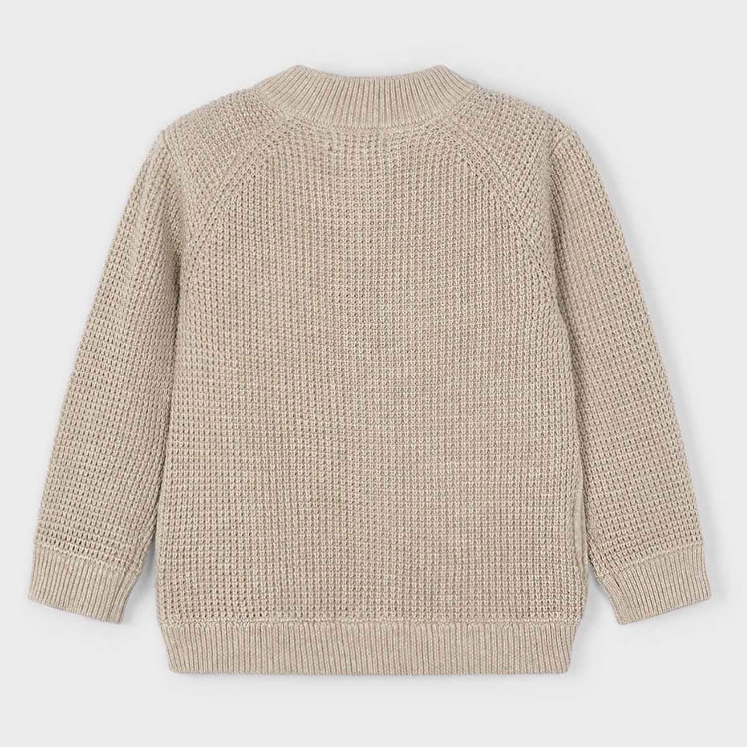 Beige Knitted Zip Up