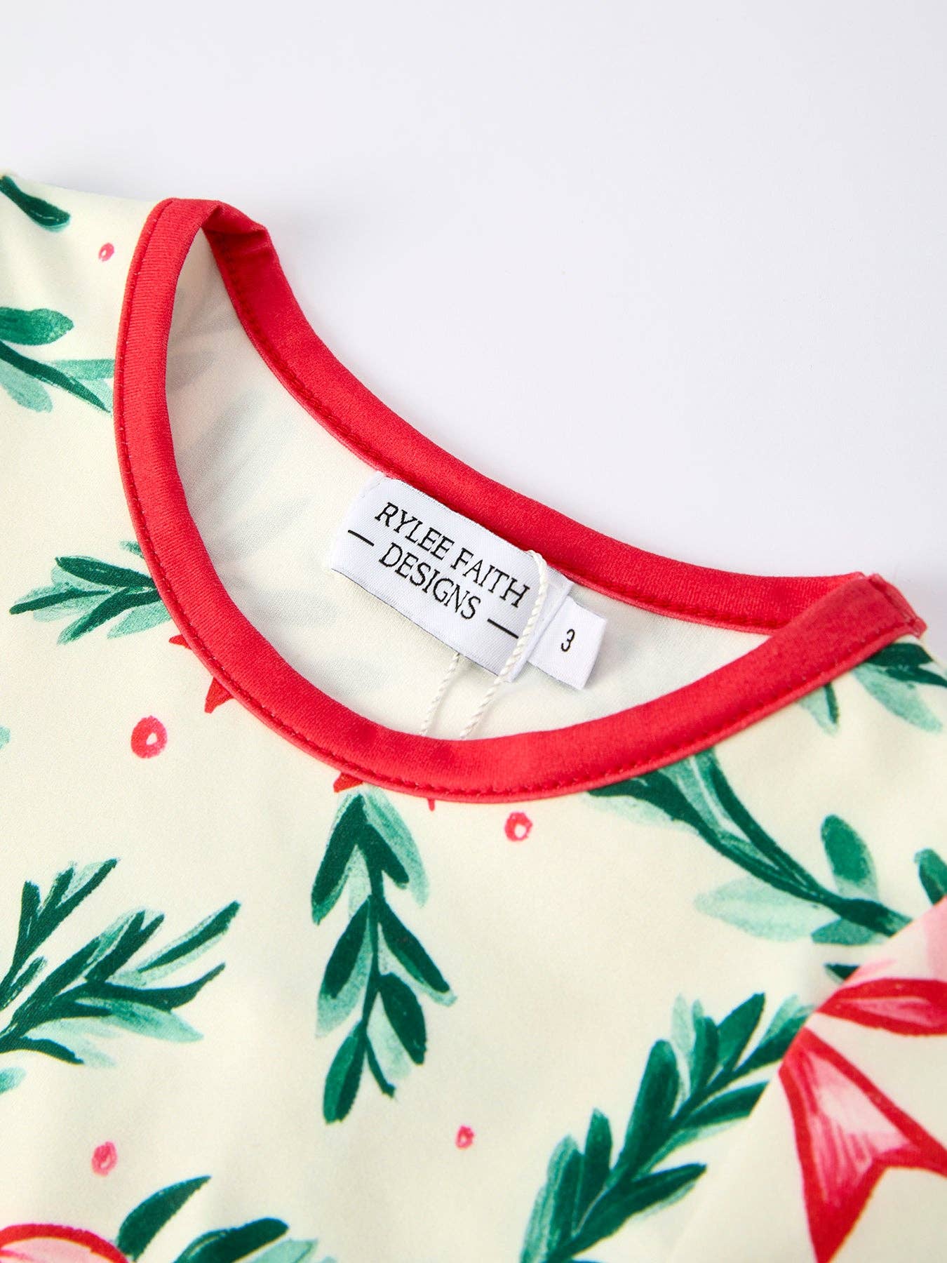 Mommy & Me Matching Christmas Bow and Holly Print Pyjamas - PRE ORDER