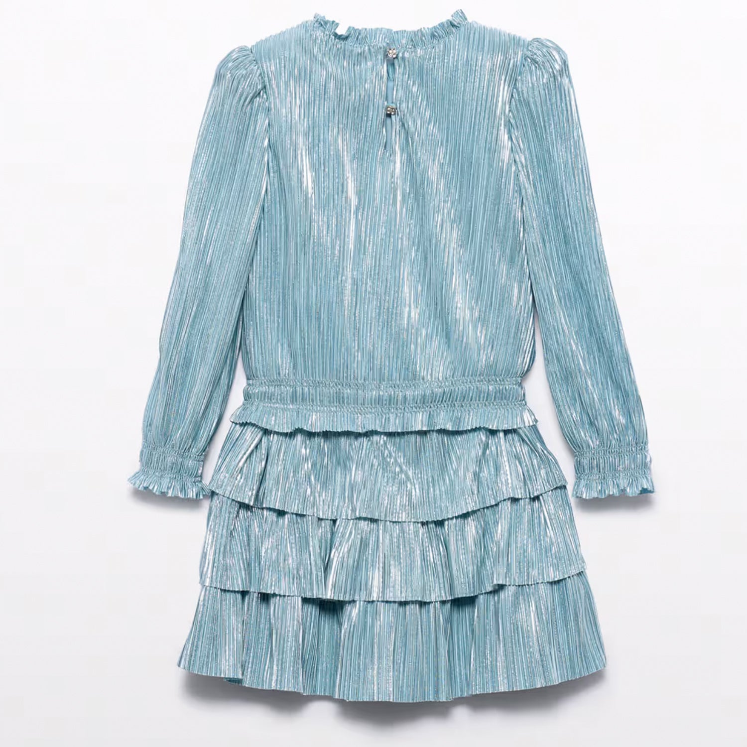 Blue Pleat Skirt Set