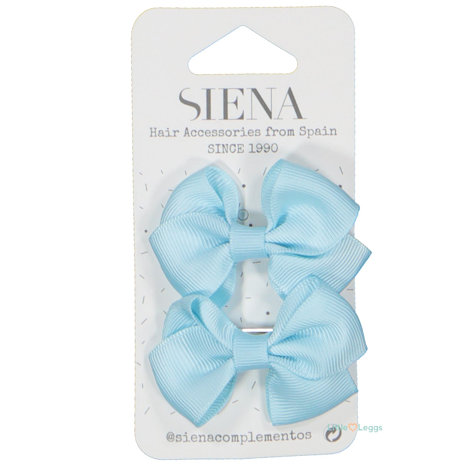 Pale Blue Hair Clips x 2 - 2.5cm