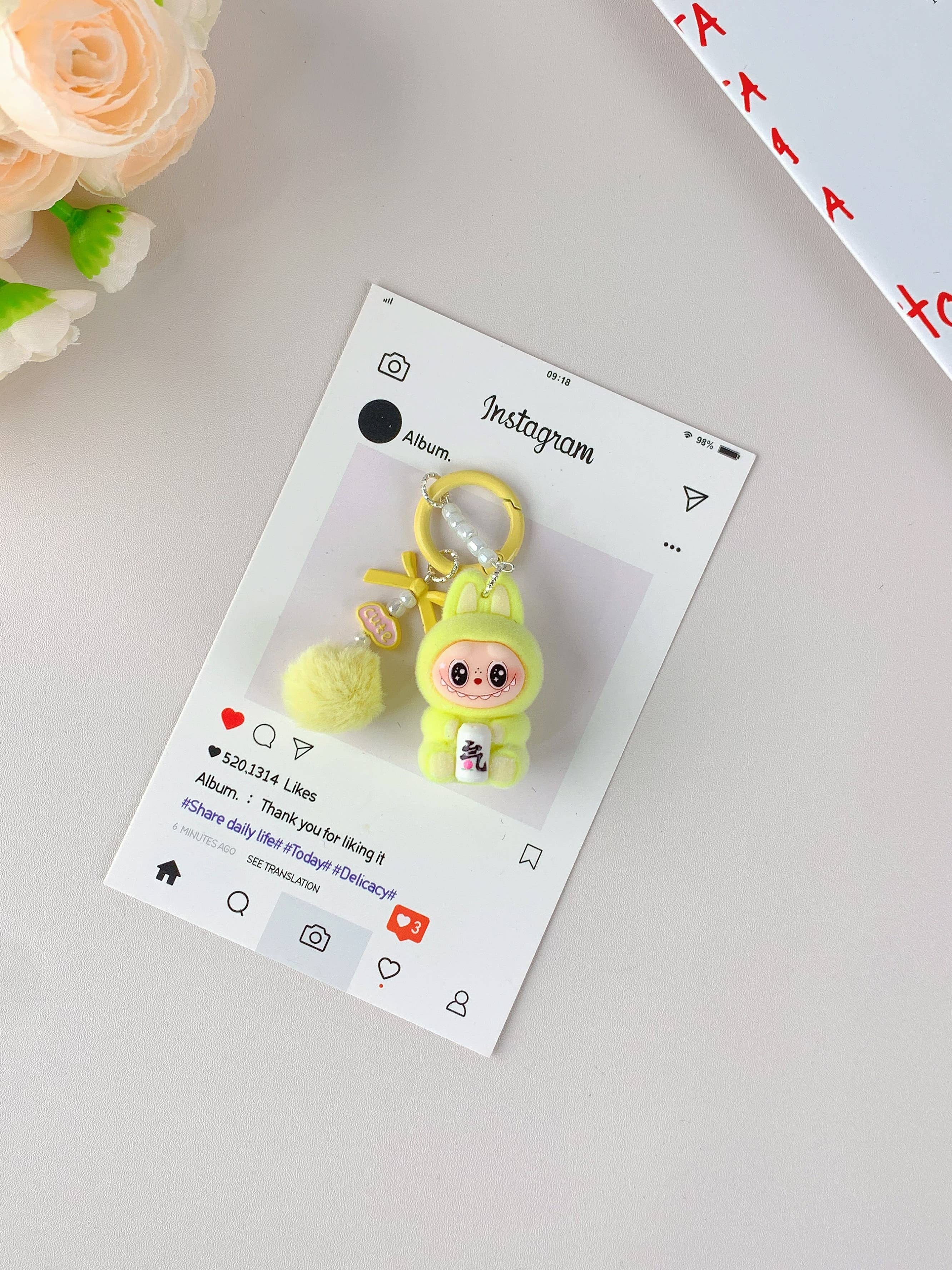 Labubu Hot-Selling Cute Keychain for Girls,Car Key Accessory