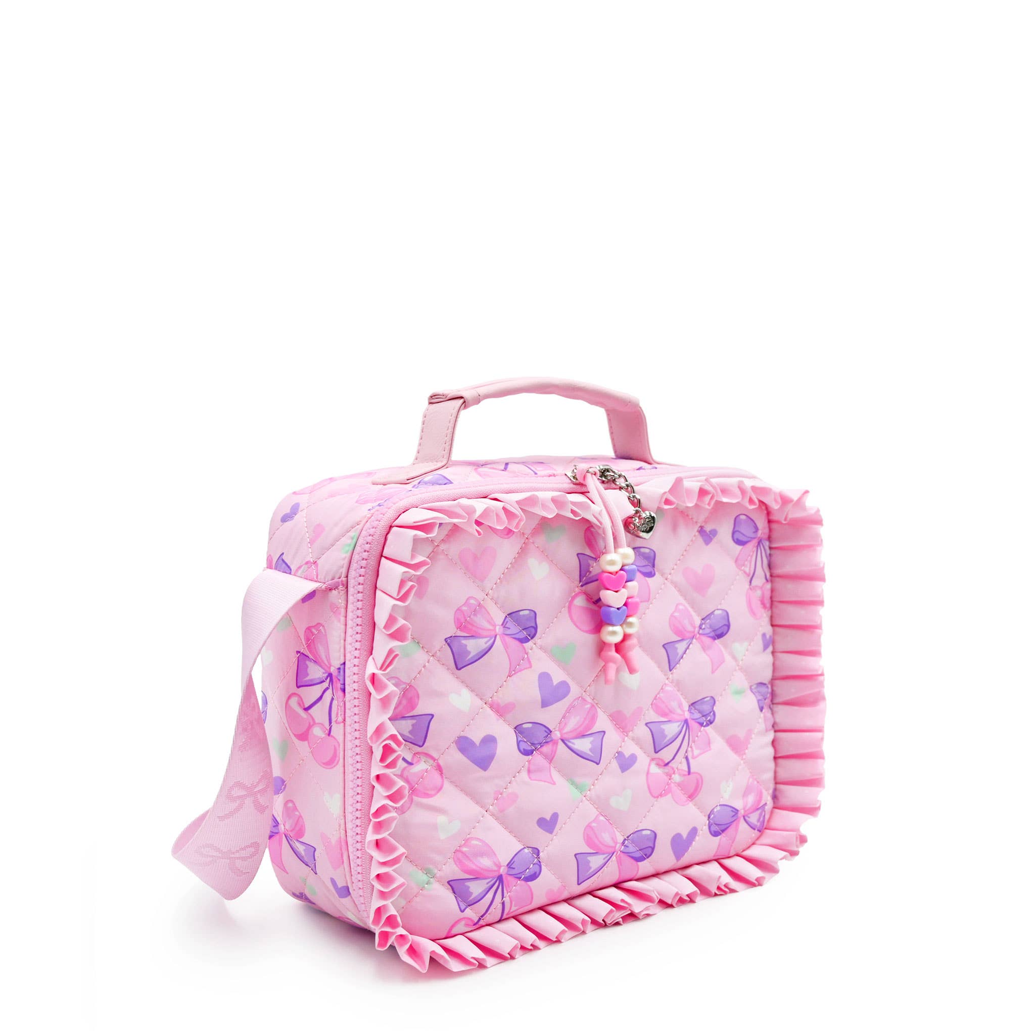 Cherry Bow & Ruffle Quilted Lunch Bag