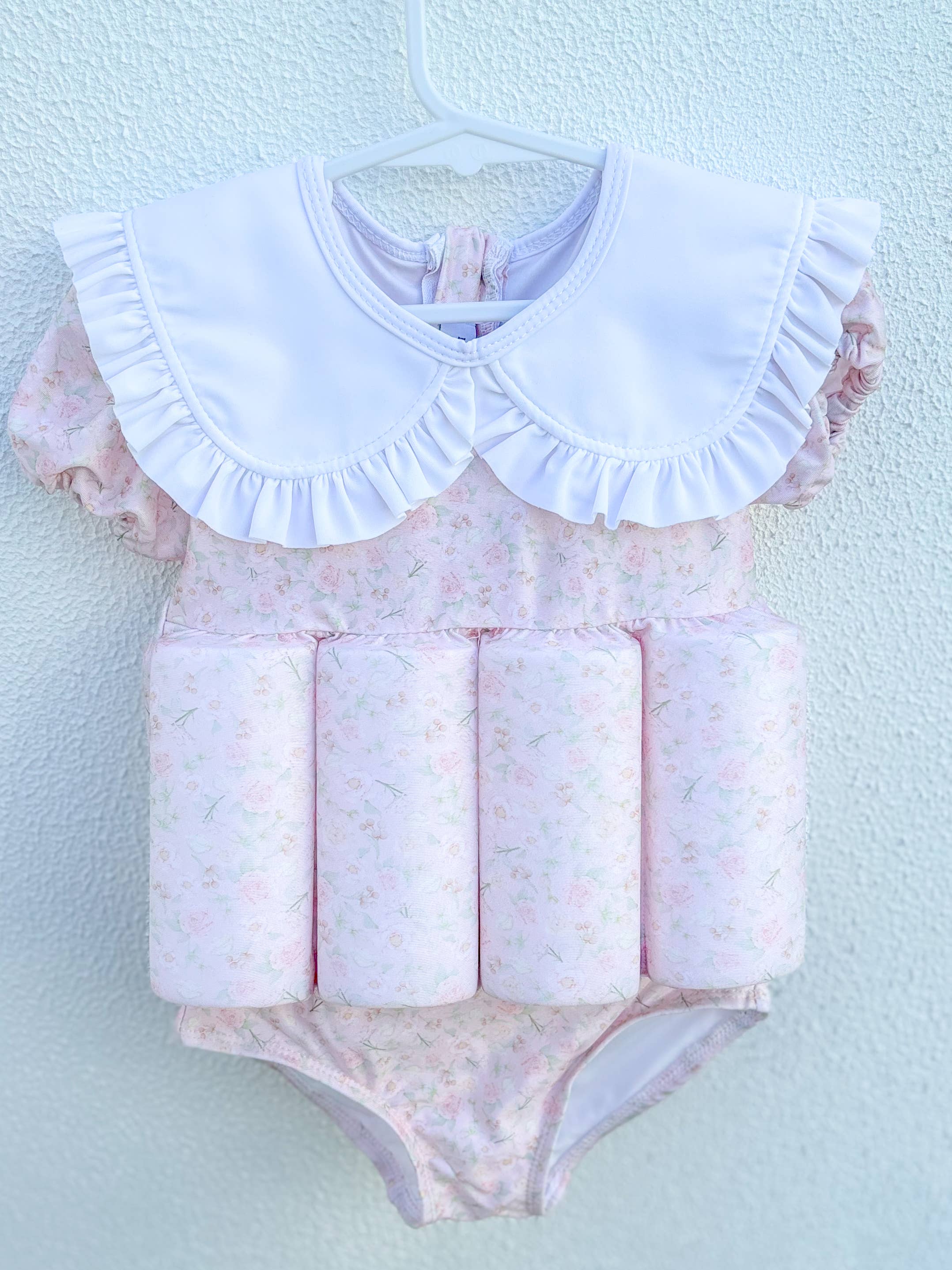 Pink Frill Collar Floatsuit