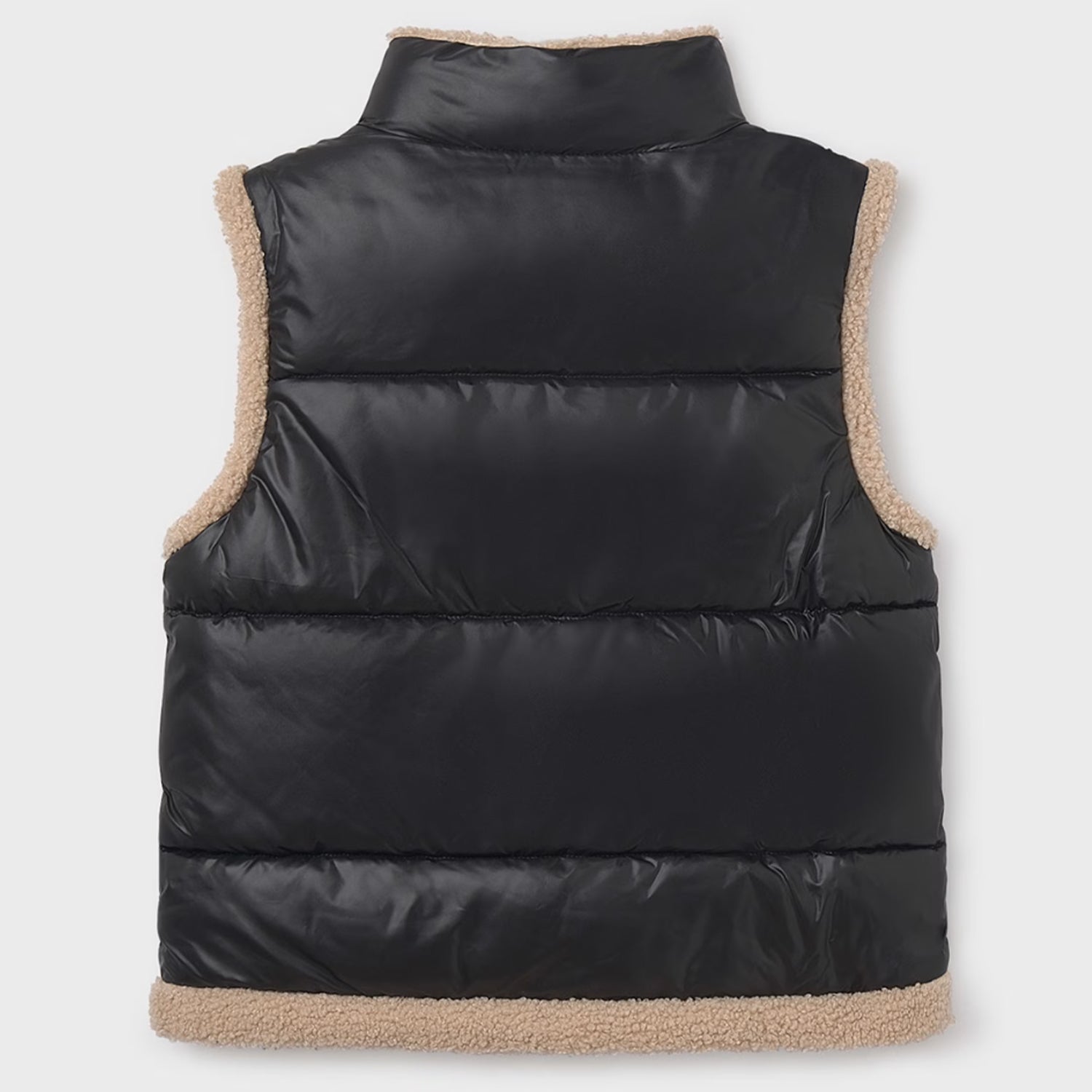 Black Fleece Trim Vest