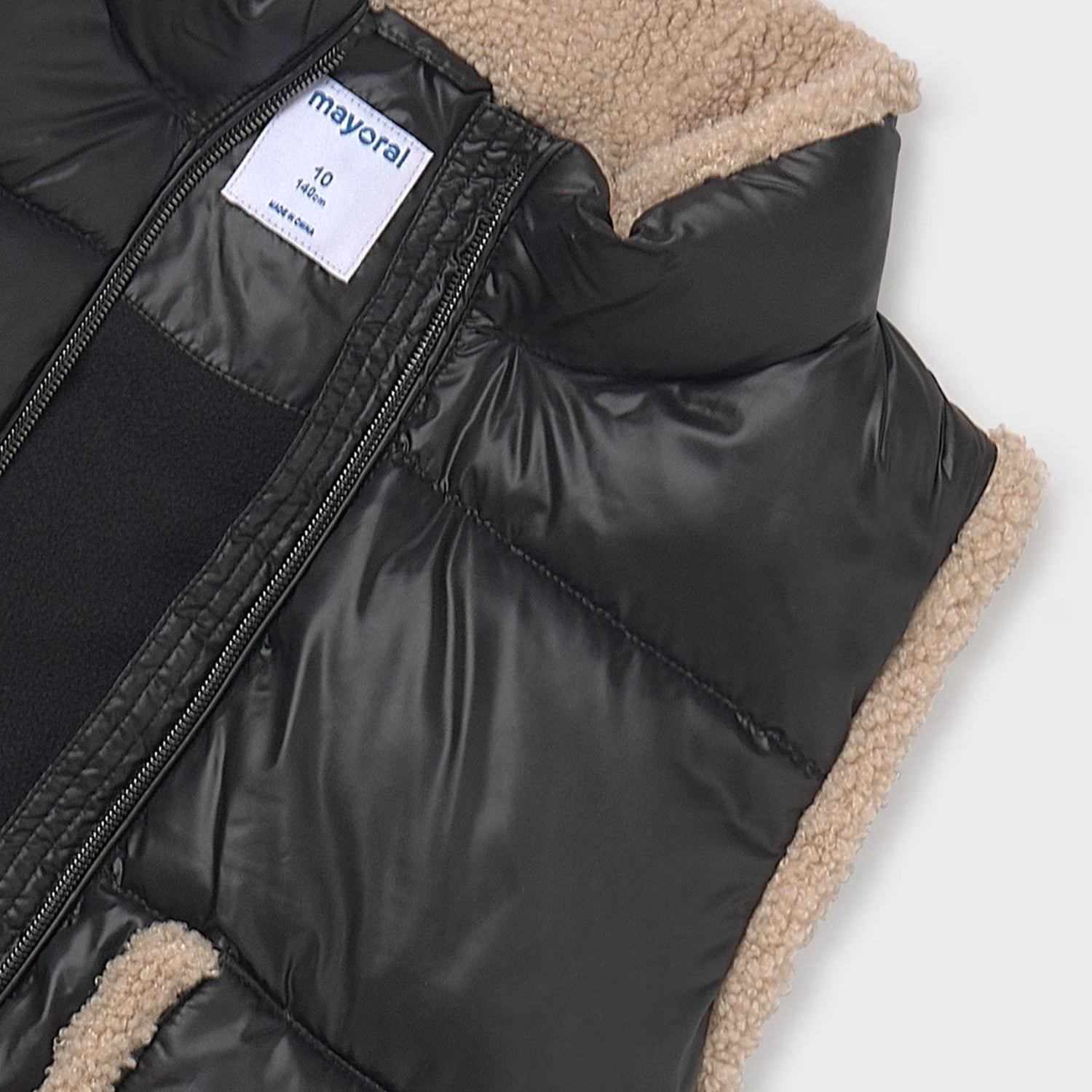 Black Fleece Trim Vest