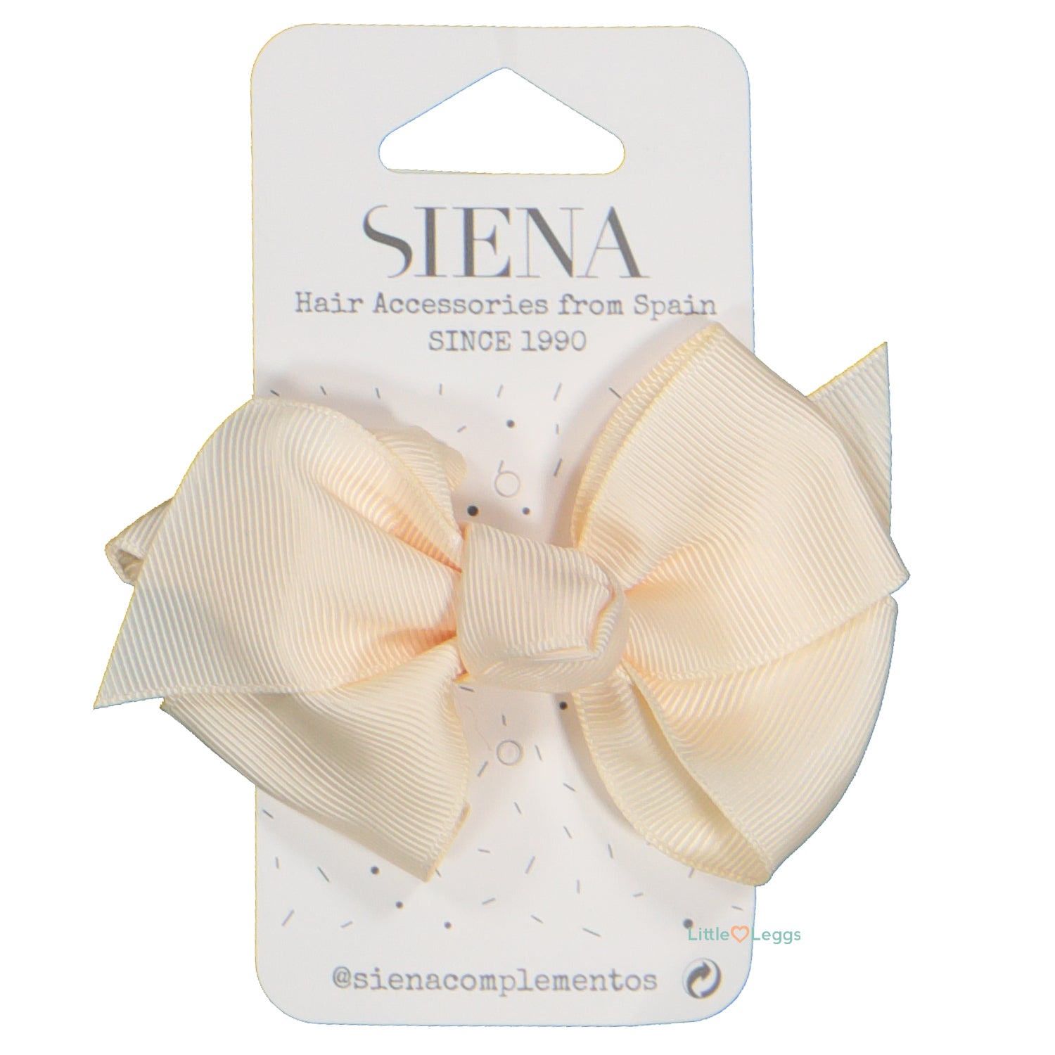 Cream Knot Hair Clip -10cm