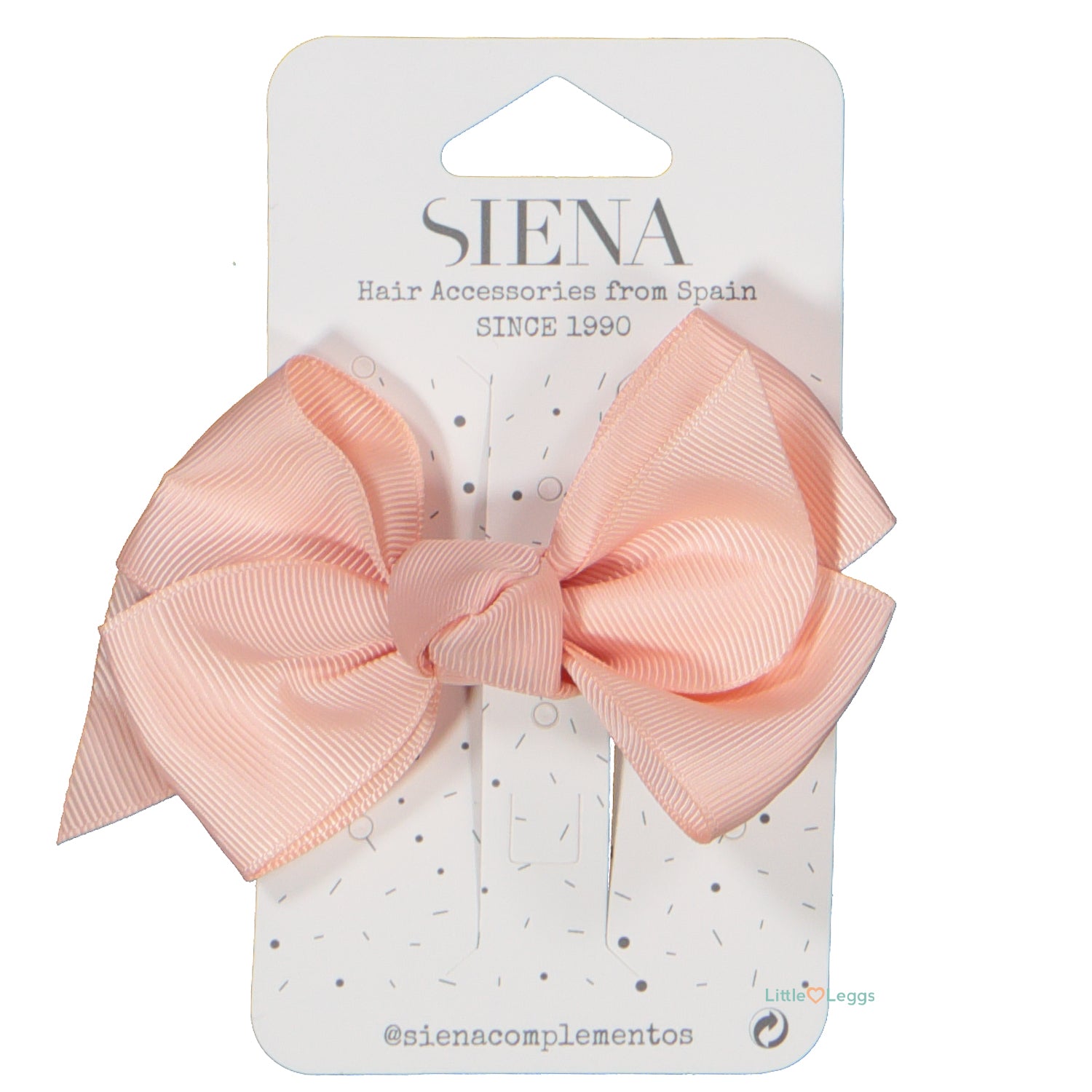 Salmon Pink Knot Hair Clip -10cm