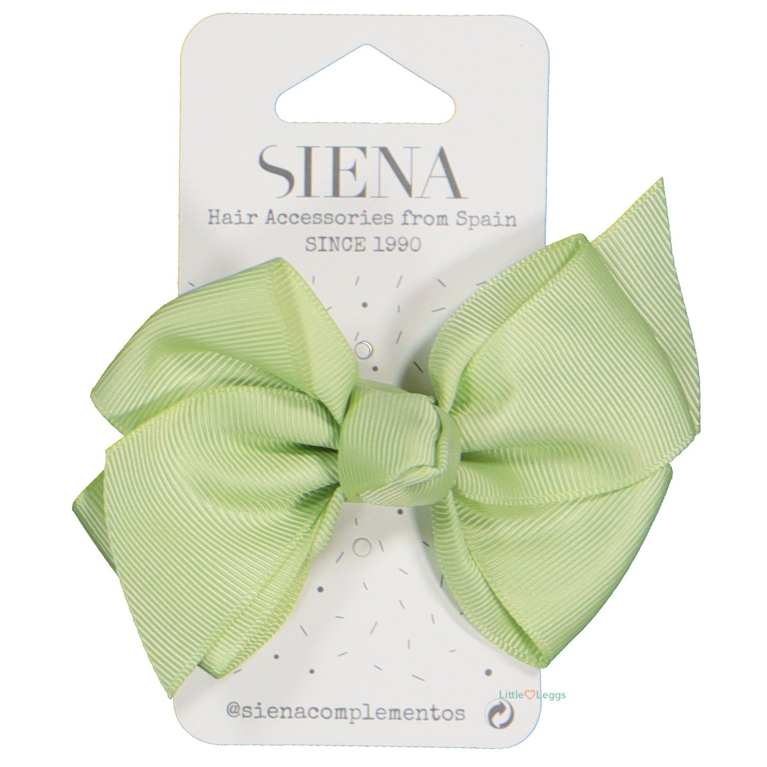 Apple Green Knot Hair Clip -10cm