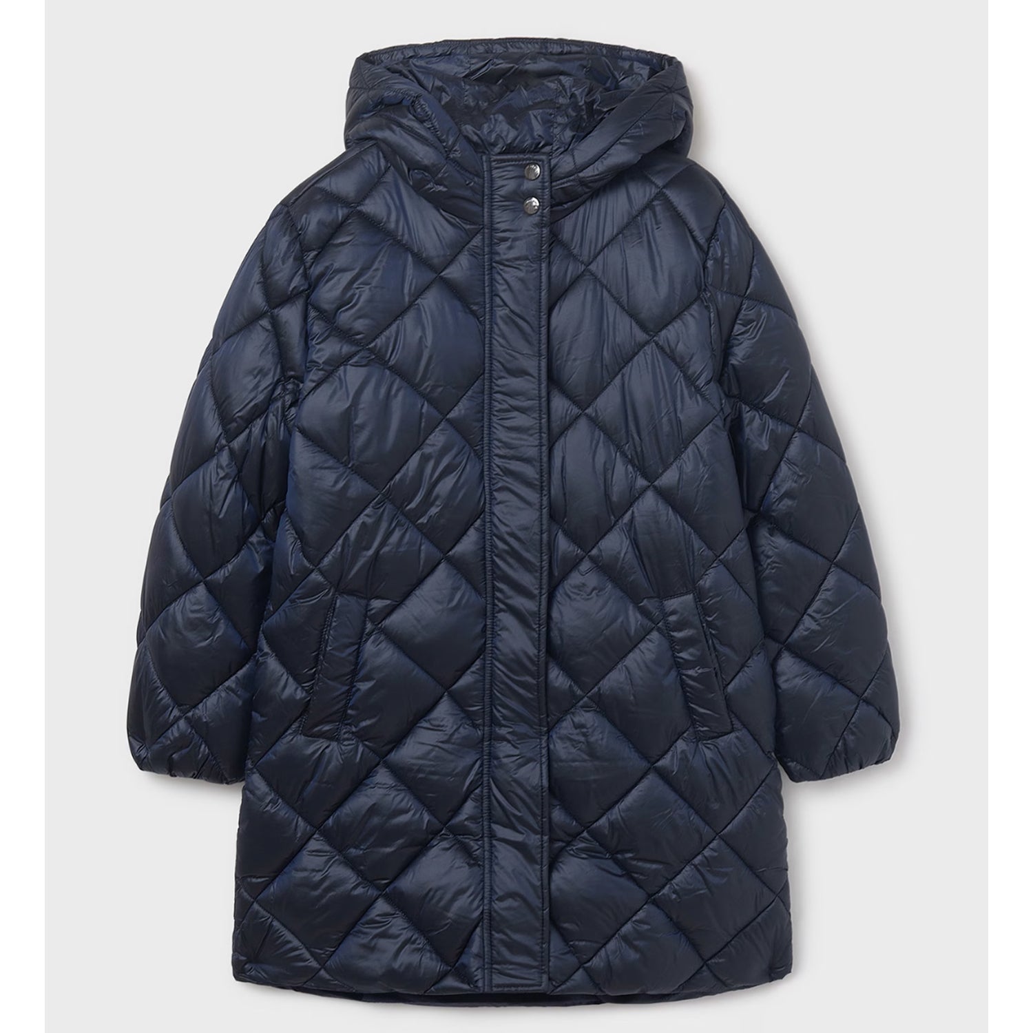 Navy Long Padded Coat