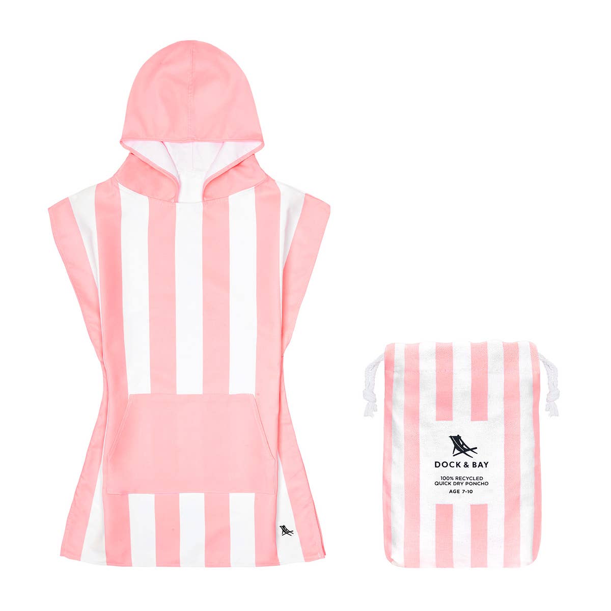 Kids Poncho - Malibu Pink