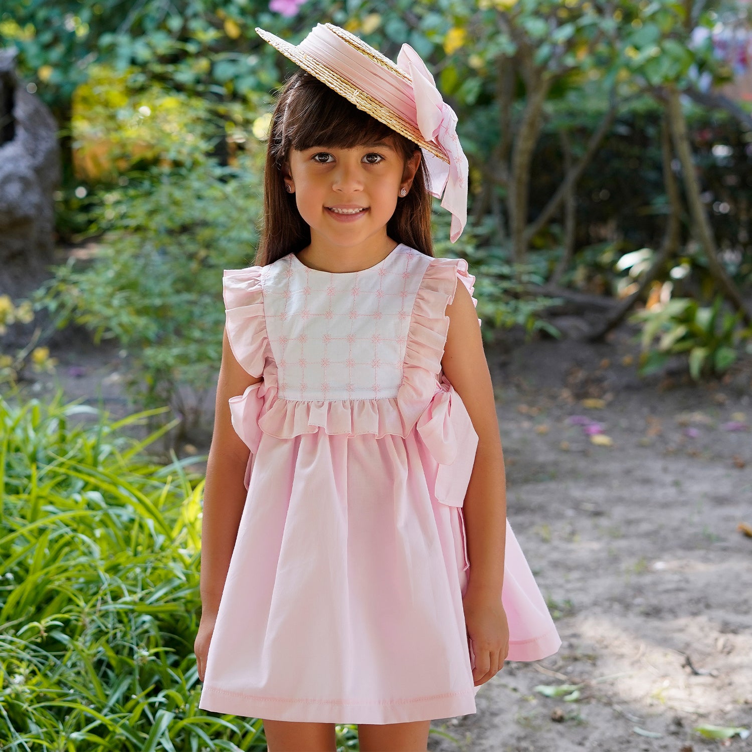 Pink Embroidered Dress