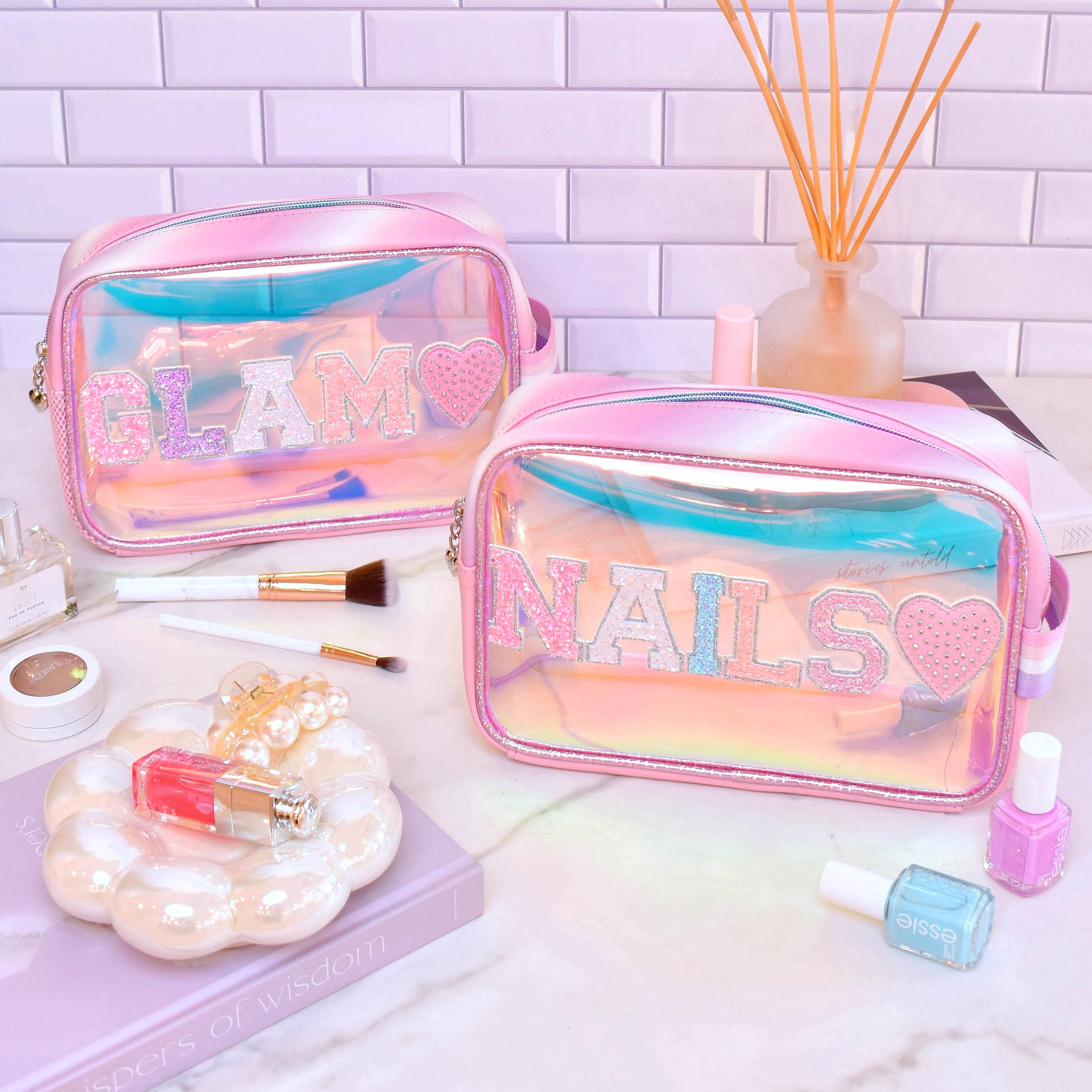 'Glam' Clear Glazed Pouch