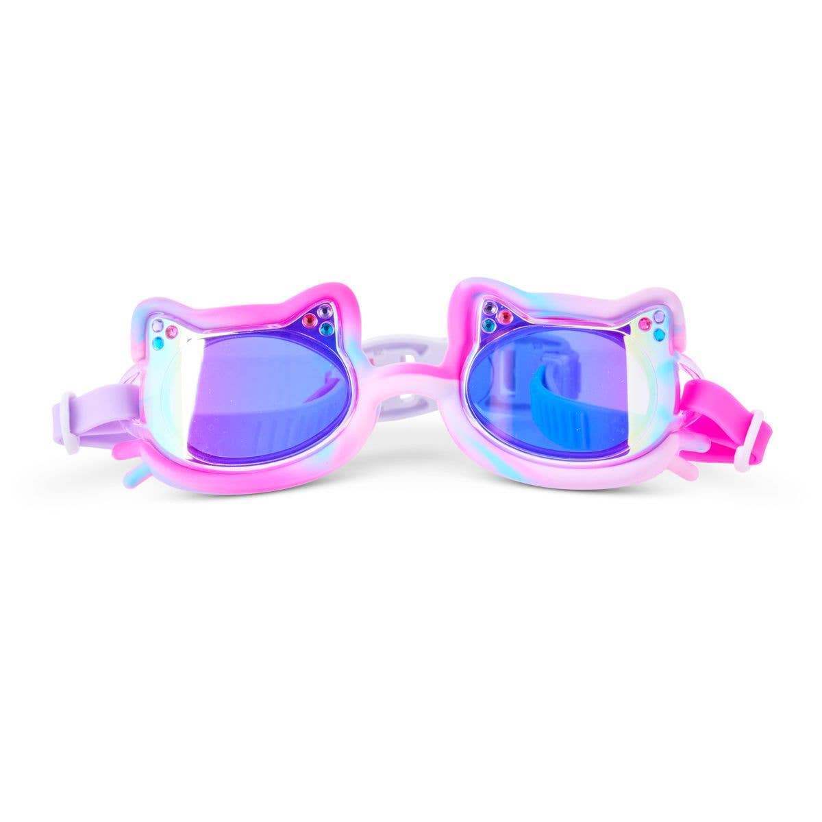 Pink & Purple Cat Frame Kids' Swim Goggles