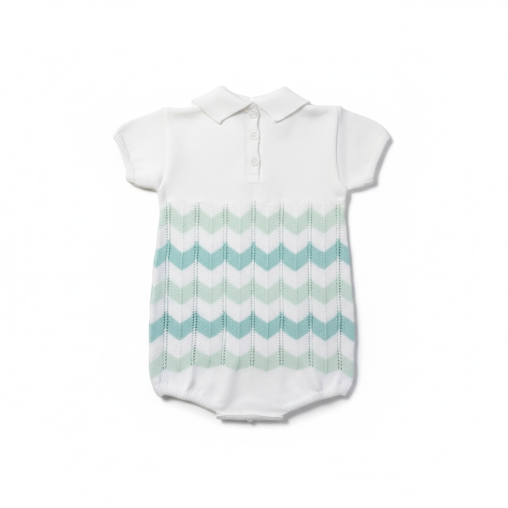 Turquoise Zig Zag Romper