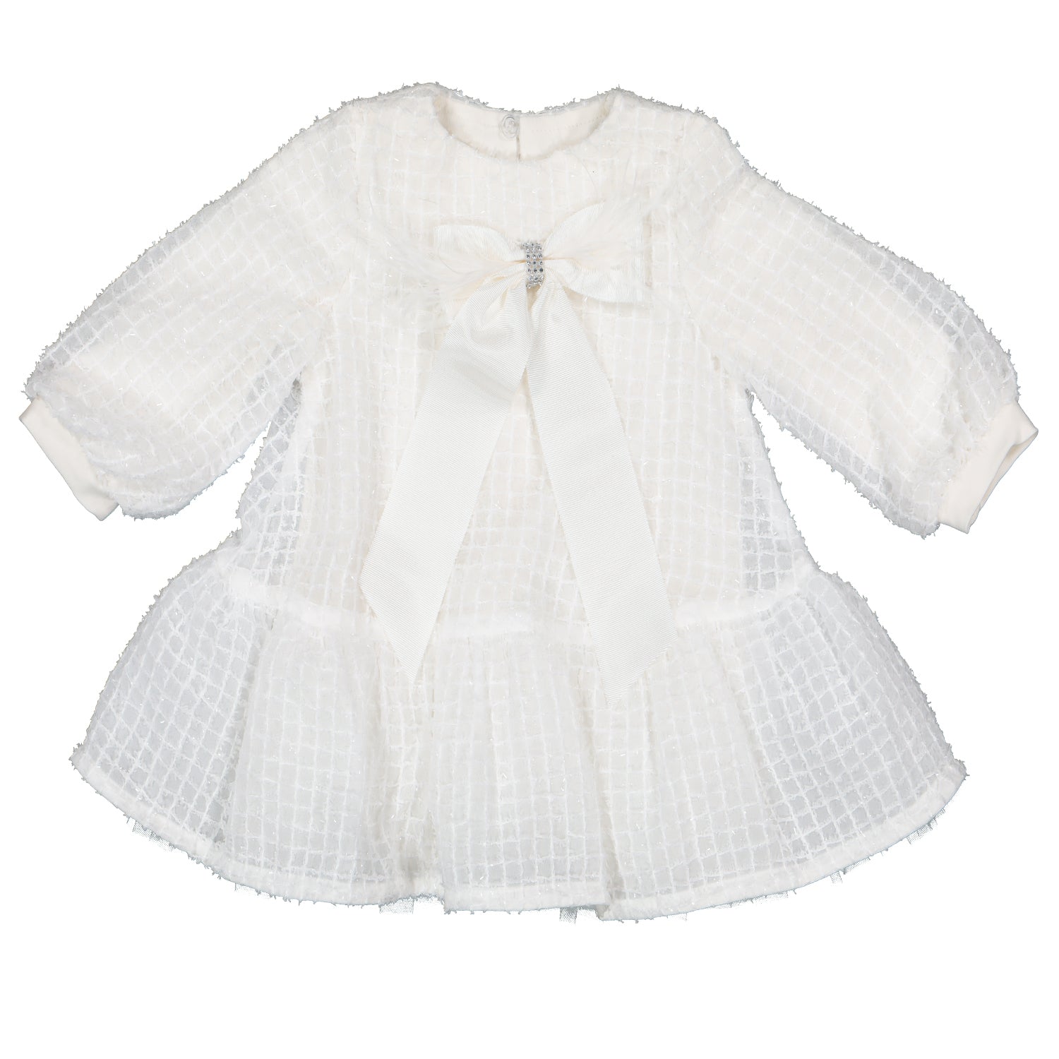 Ivory Square Patterned Dress