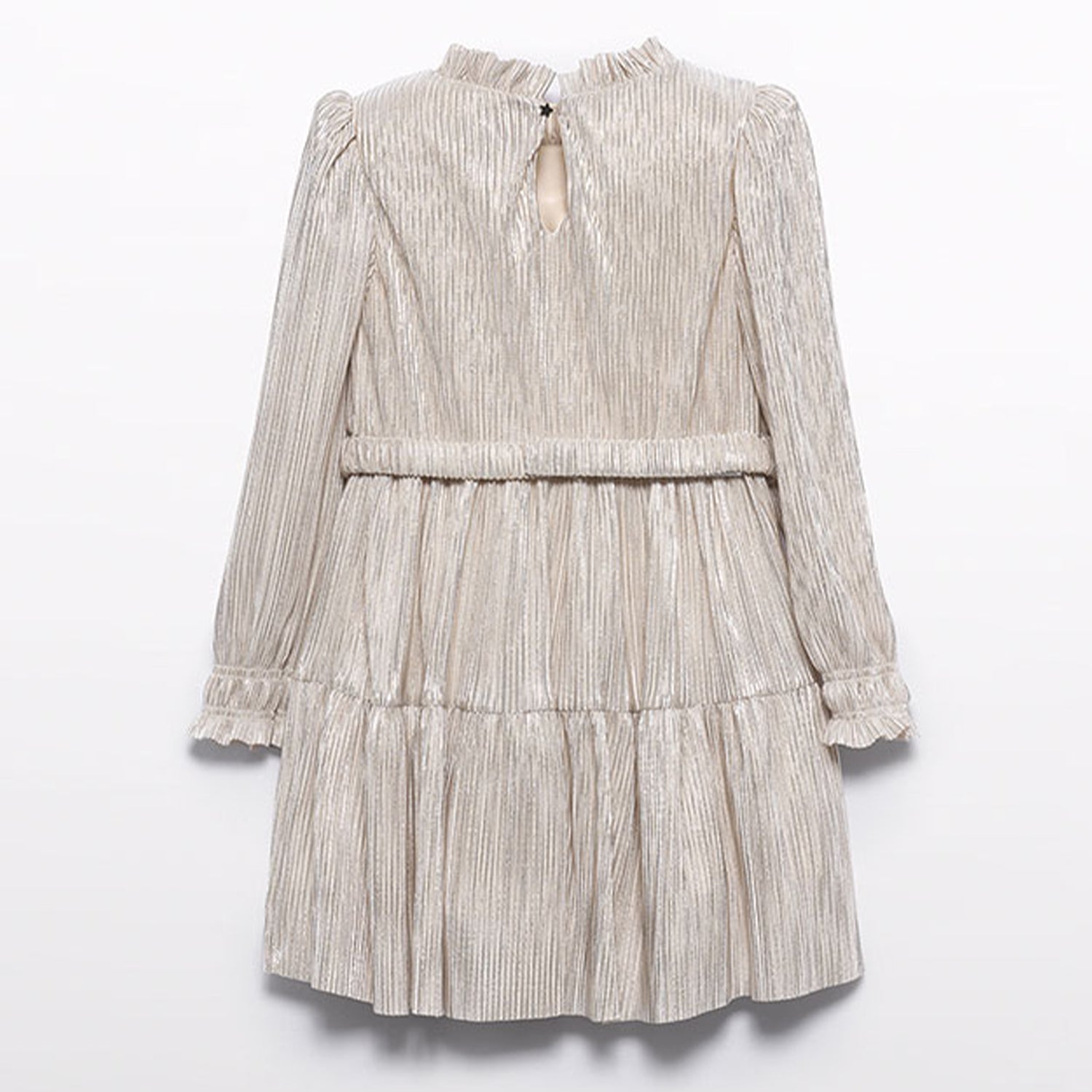 Gold Sparkle Pleat Dress