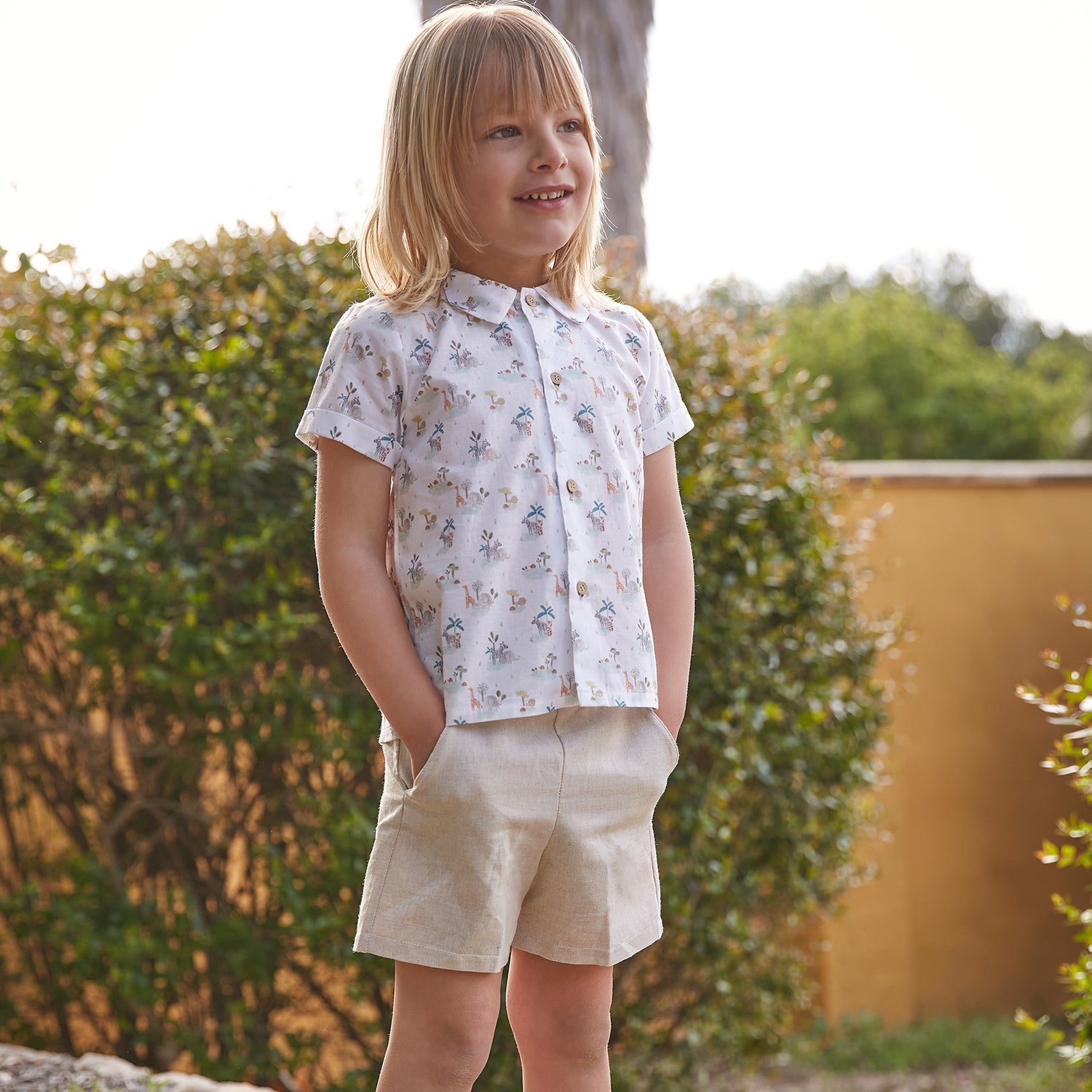 Zoo Animal Print Shirt & Shorts