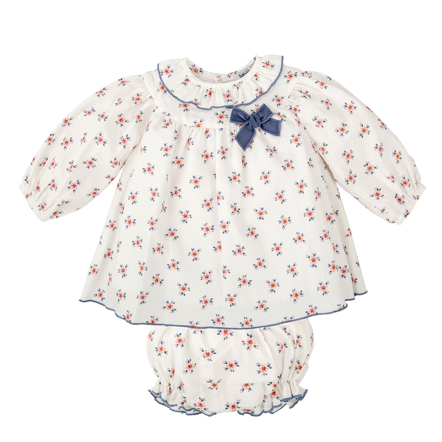 Baby Blue Velvet Bow Dress